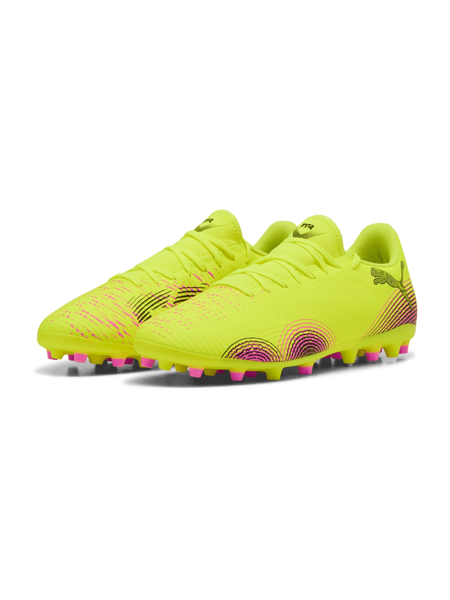 PUMA Futballcipők 'FUTURE 8 PLAY'  neonsárga / neon-rózsaszín / fekete termék 2. képe