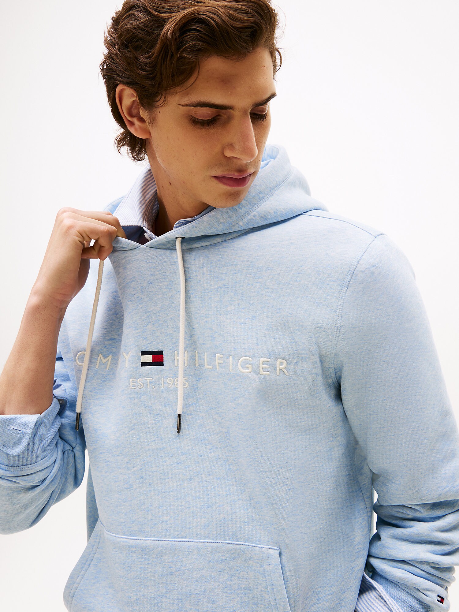 TOMMY HILFIGER Mikina námornícka modrá / svetlomodrá / rubínová / biela (obrázok 3)