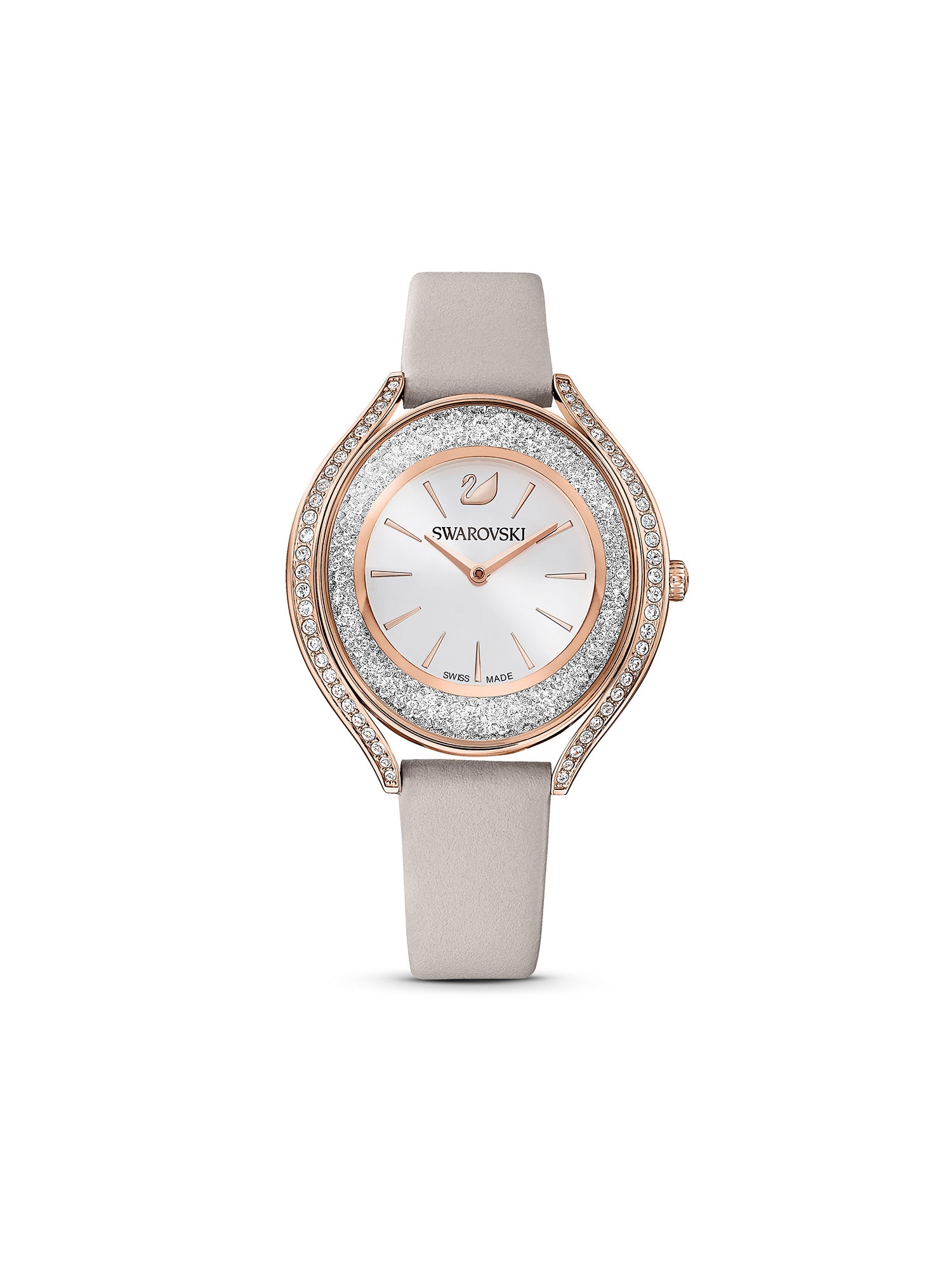 Swarovski Analoginis (įprasto dizaino) laikrodis pilka / rožinio aukso spalva / sidabrinė / skaidri spalva