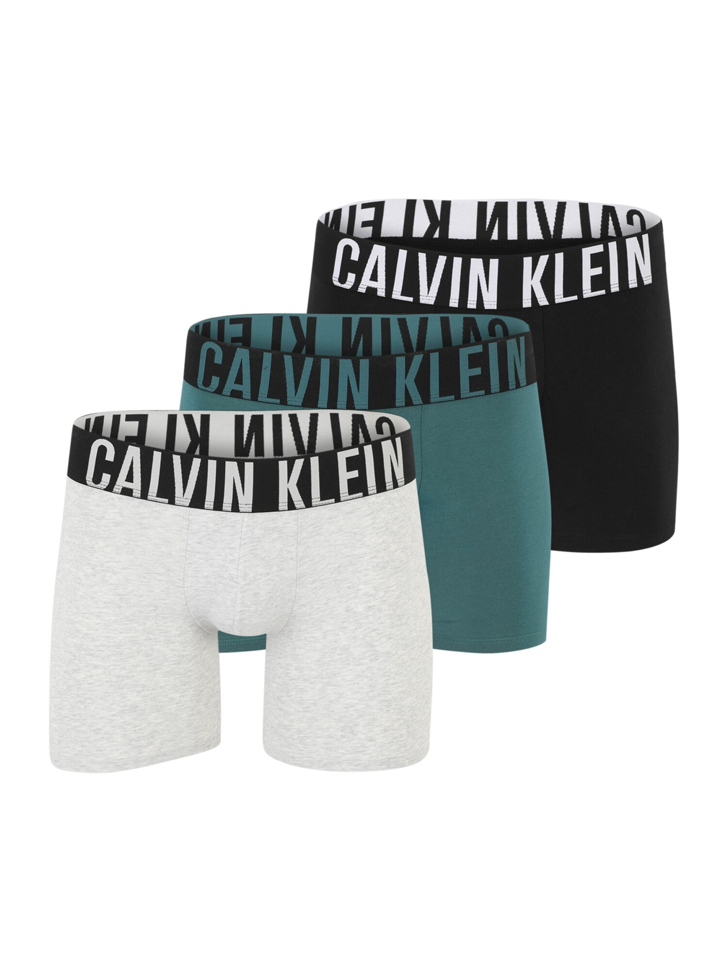Calvin Klein Underwear Boxerky  sivá melírovaná / zelená / čierna / biela