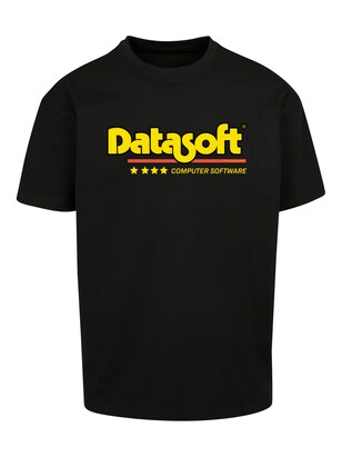 F4NT4STIC Shirt ‘DATASOFT Logo yellow Retro Gaming SEVENSQUARED’ Geel / Rood / Zwart