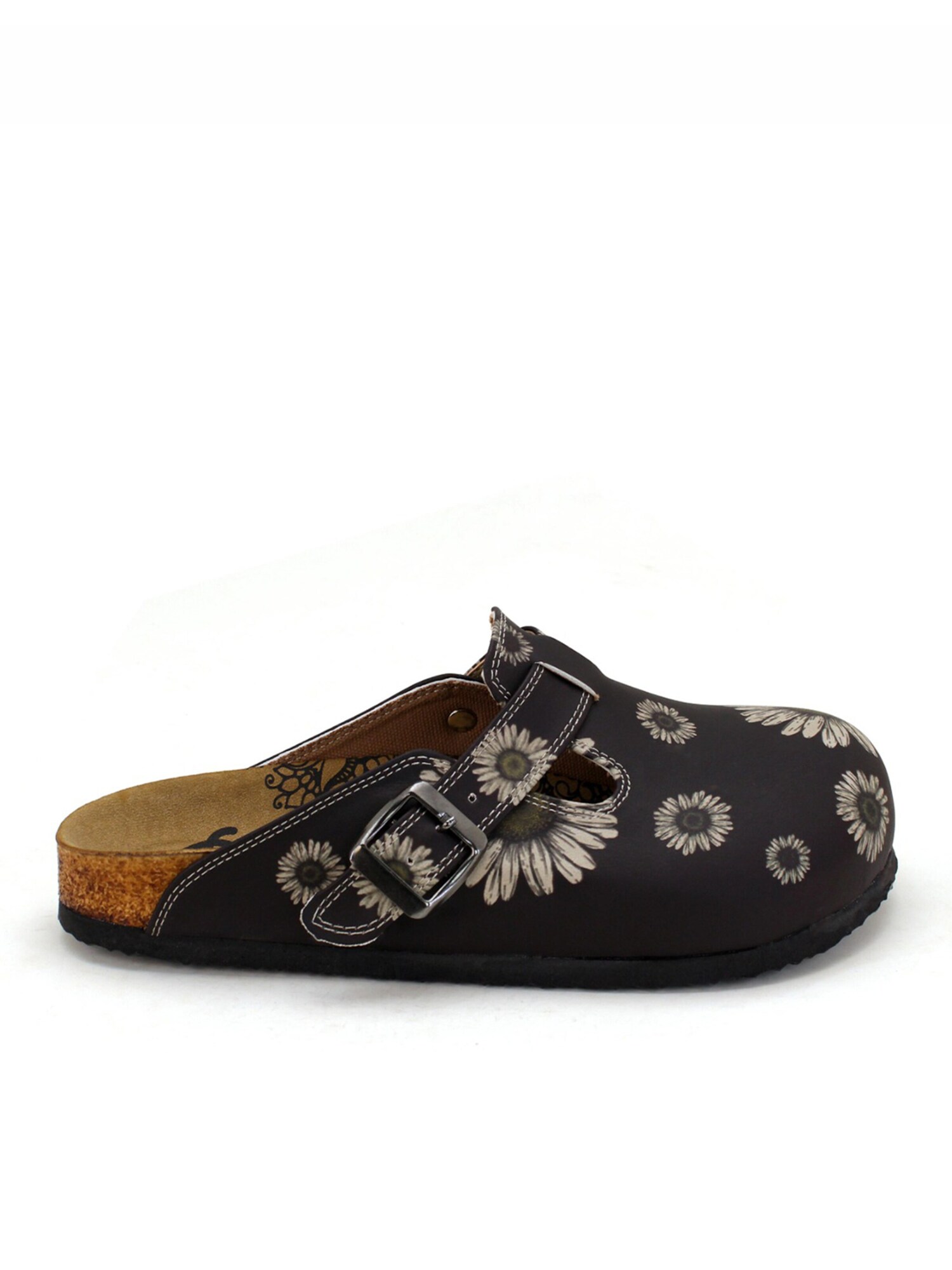 Goby Klompe 'Women Calceo Black and Beige Clogs CAL5457 with flower design' miks boja