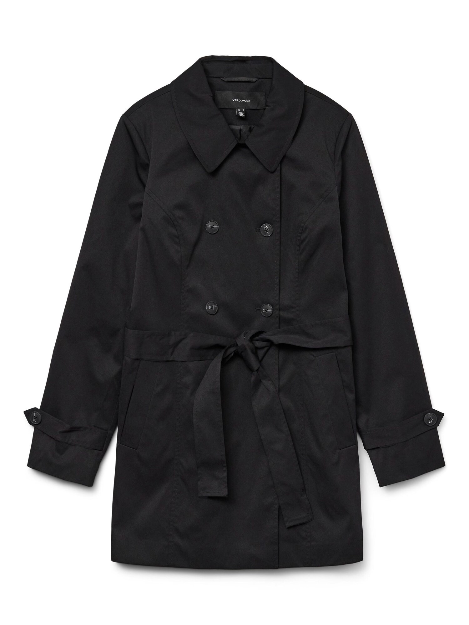 VERO MODA Palton de primăvară-toamnă VMCHELSEA OLIVIA  negru