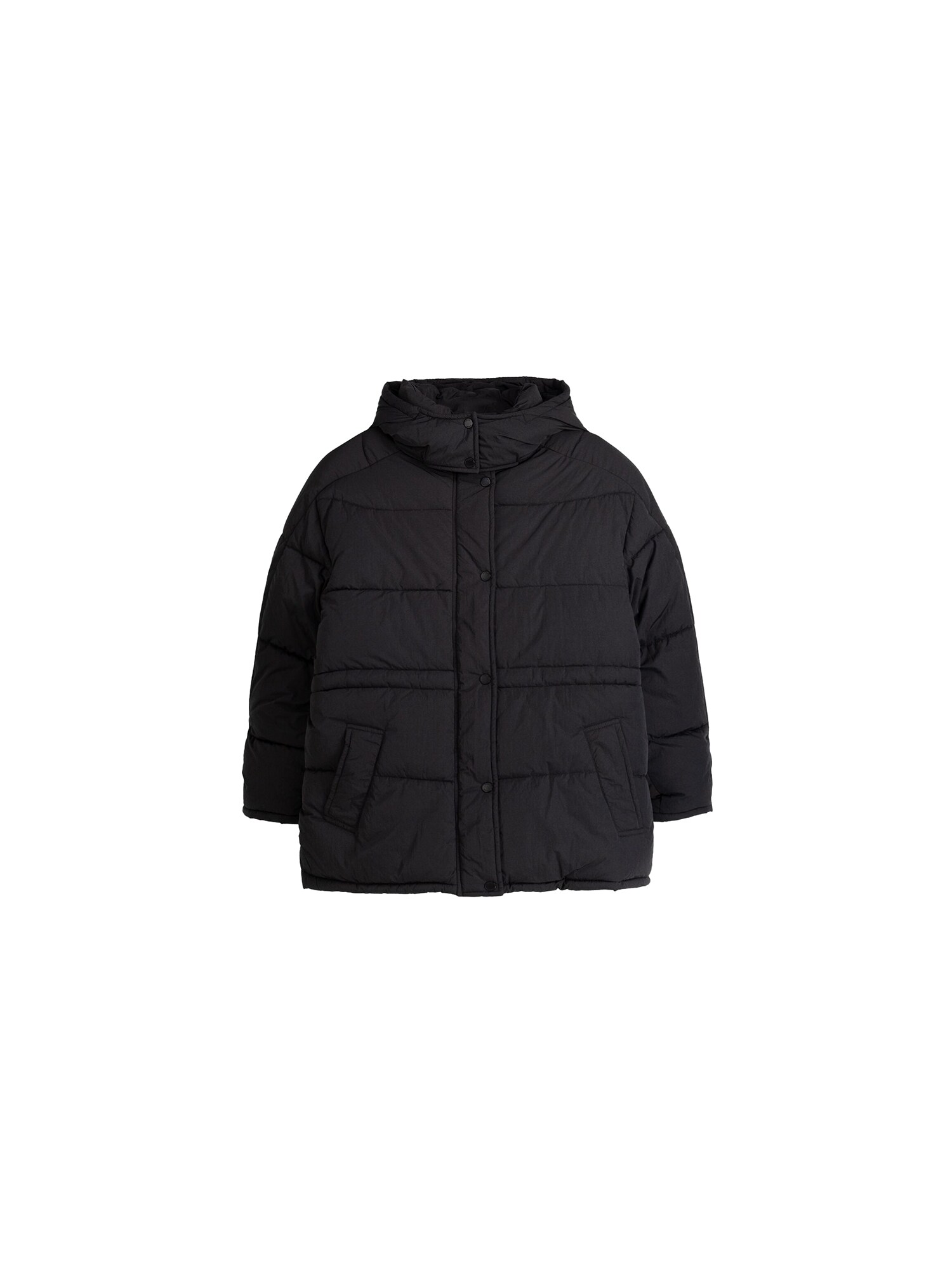 Bershka Zimná bunda  čierna