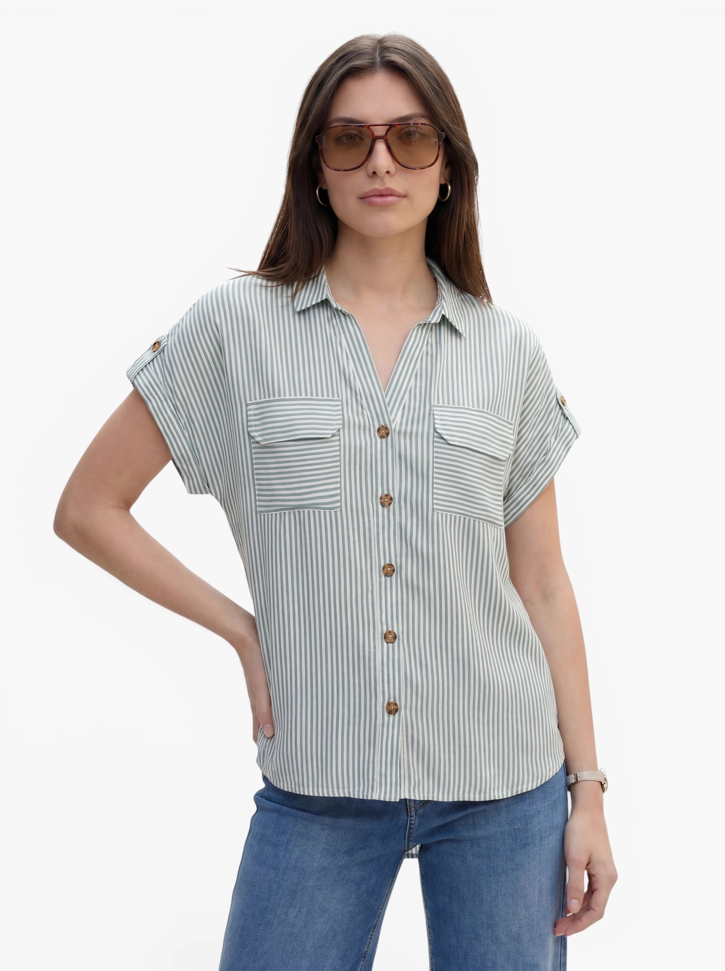 VERO MODA Blúzka 'VMBUMPY'  opálová / biela (obrázok 5)
