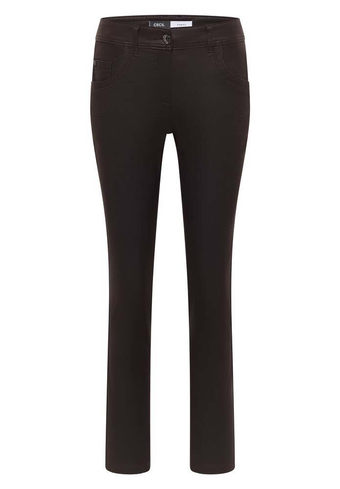 STREET ONE Hose Damen Größe 42 dunkelbraun