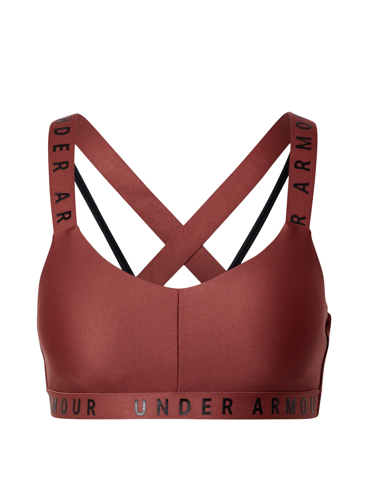 UNDER ARMOUR Sportinė liemenėlė 'Wordmark Strappy Sportlette'  raudona / juoda