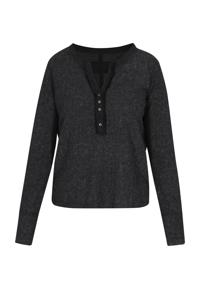 usha BLUE LABEL Shirt Damen Größe XL anthrazit / schwarz