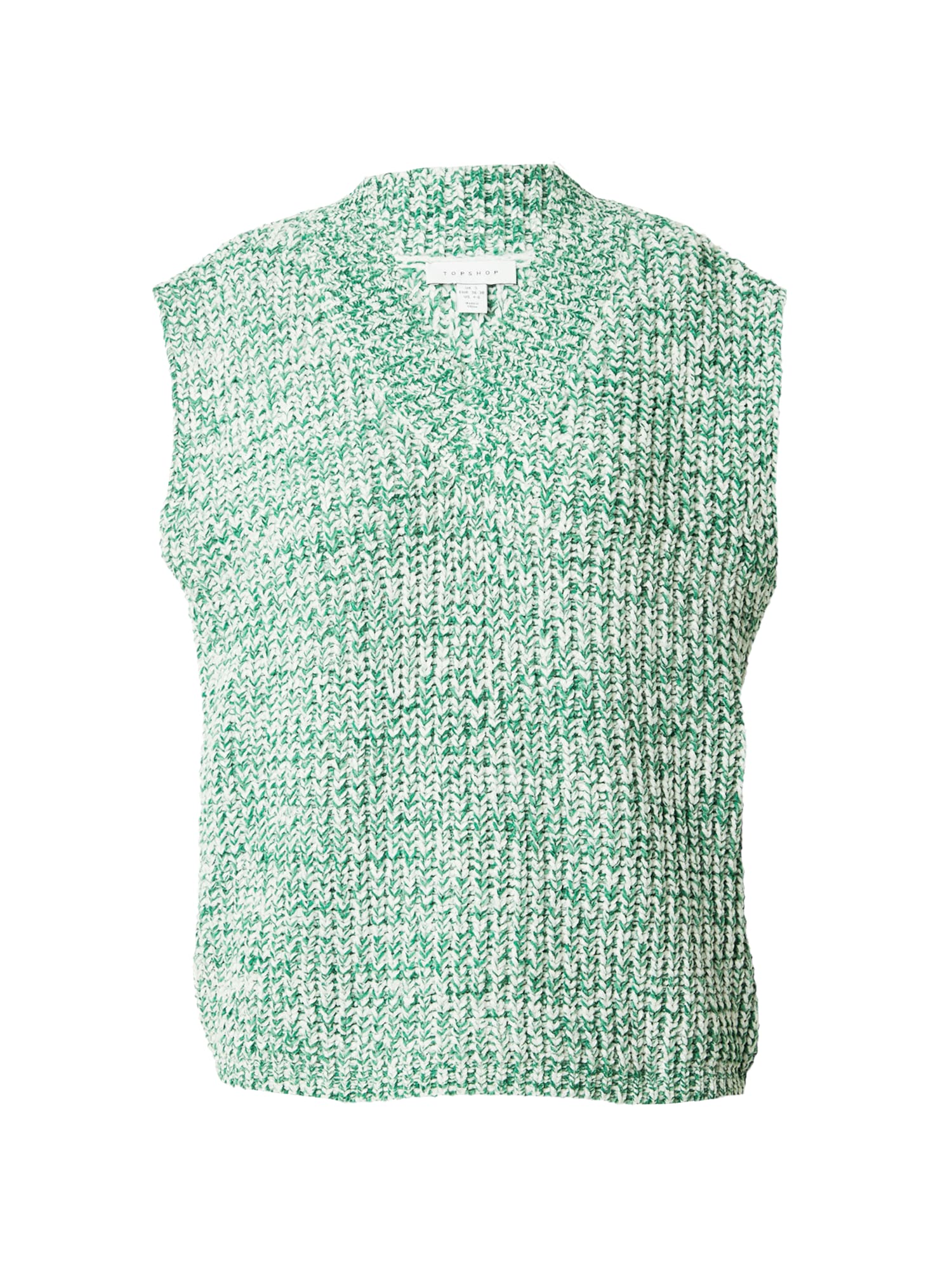TOPSHOP Sveter zelená / šedobiela