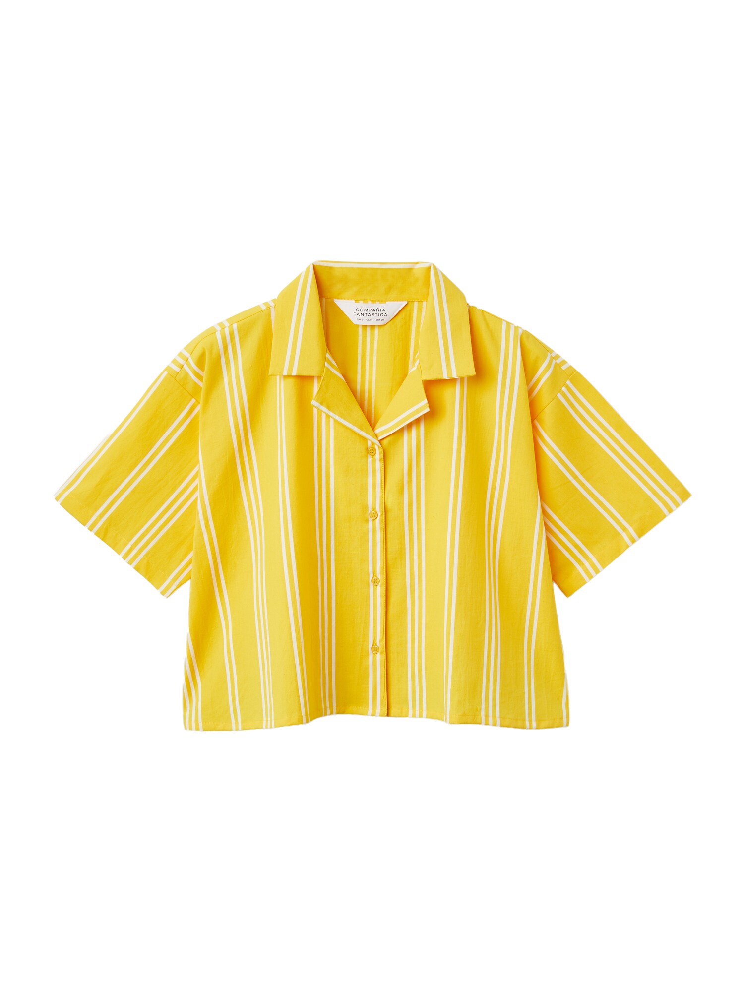 Compania Fantastica Blúz 'Camisa'  sötétsárga / fehér akciós termékkép 1