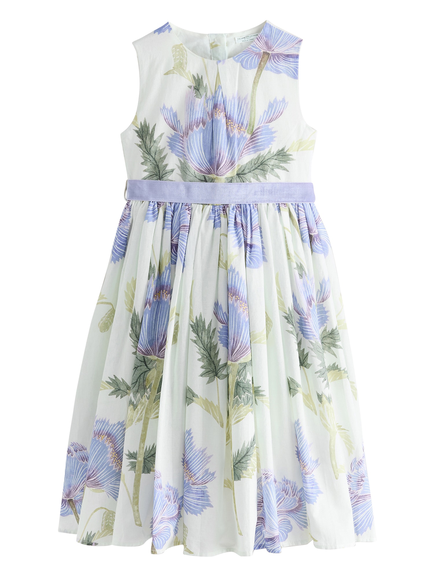 Next Rochie Kew  crem / albastru regal / verde / kaki