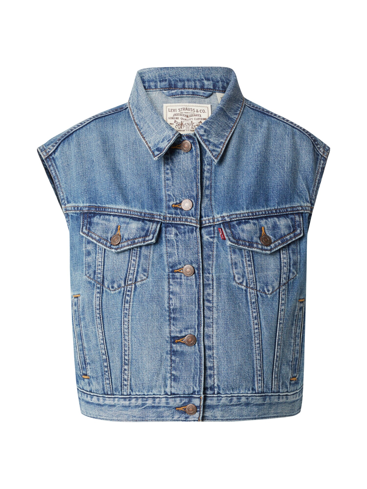 LEVIS ® Vestă Shrunken 90s Vest  albastru denim