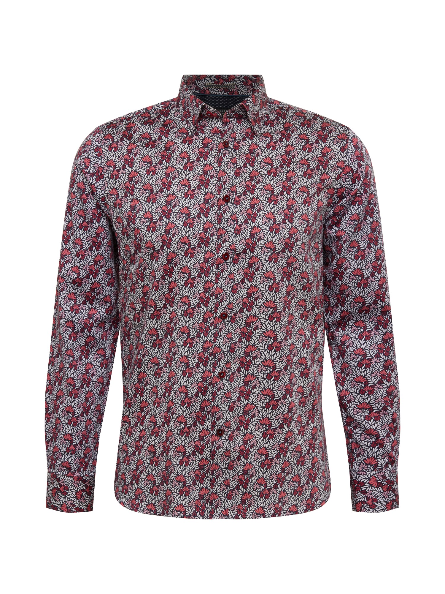 Ted Baker Dalykiniai marškiniai 'Bircher'  vyno raudona spalva / balta