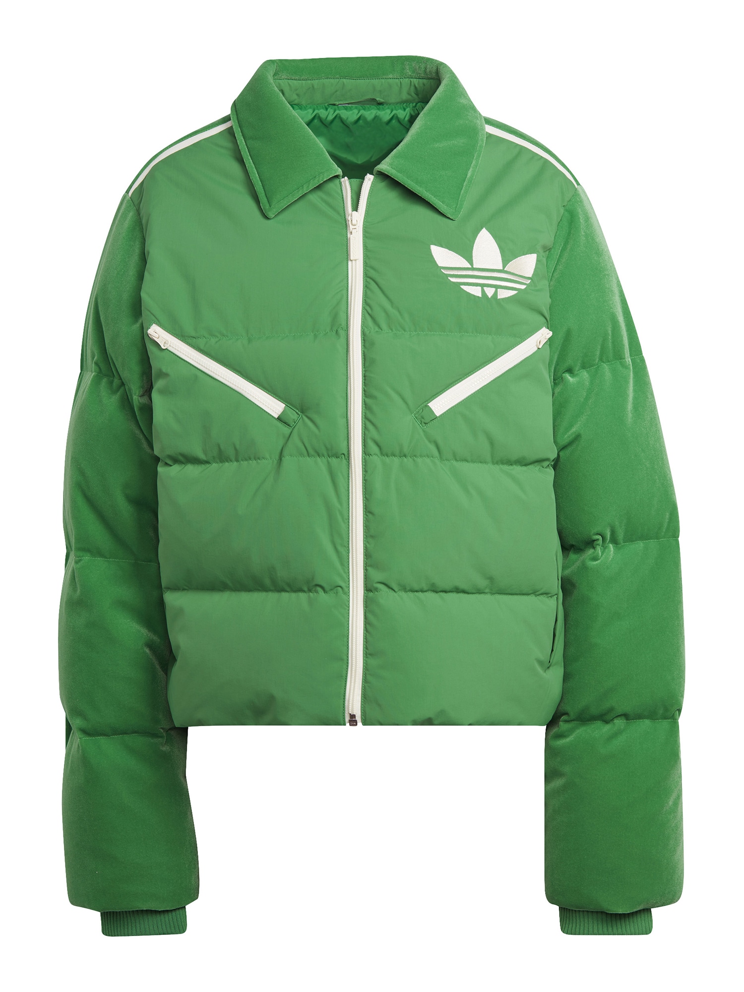 ADIDAS ORIGINALS Geacă de iarnă verde / alb