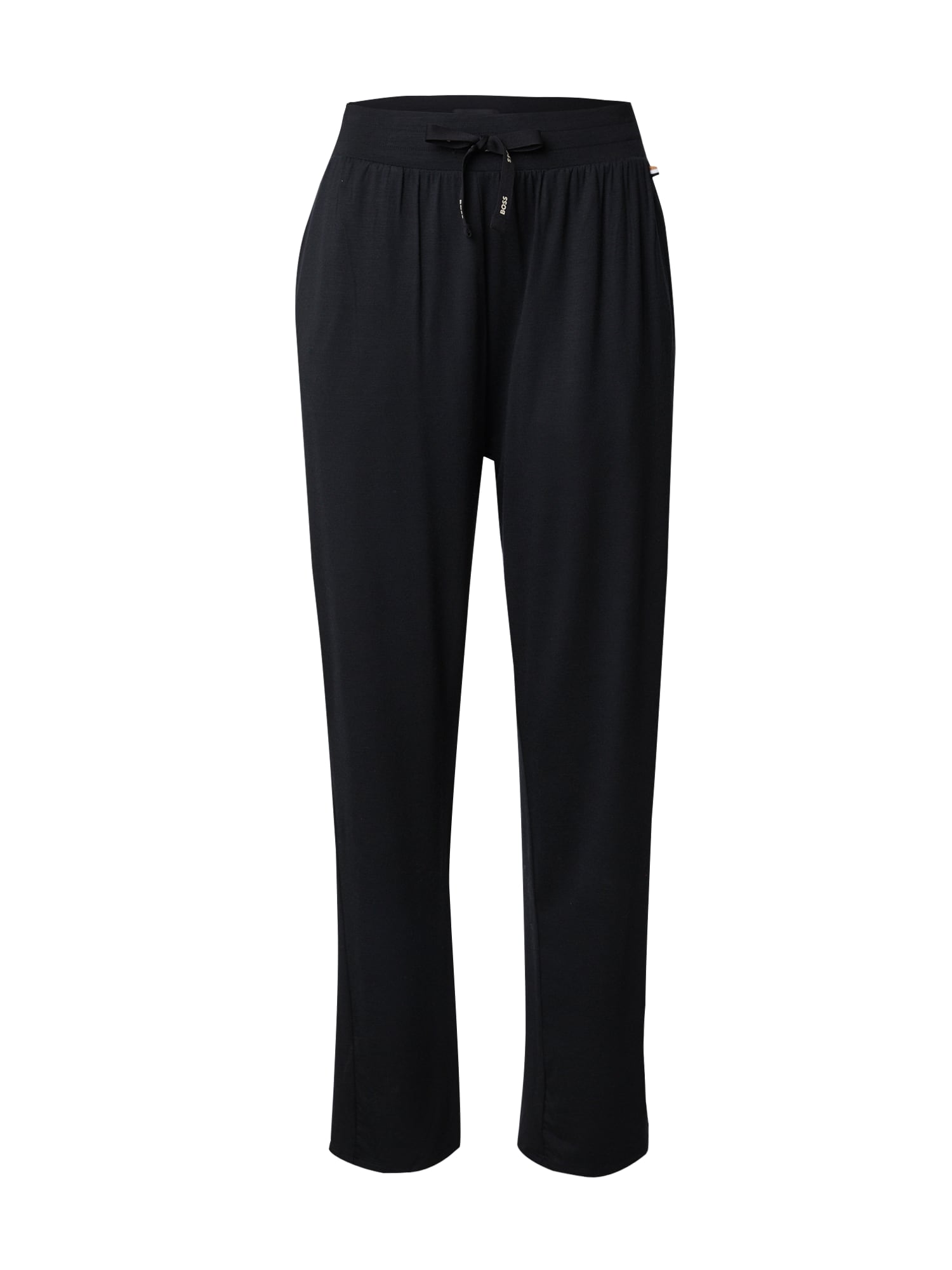 BOSS Black Панталон пижама  бежово / черно / бяло