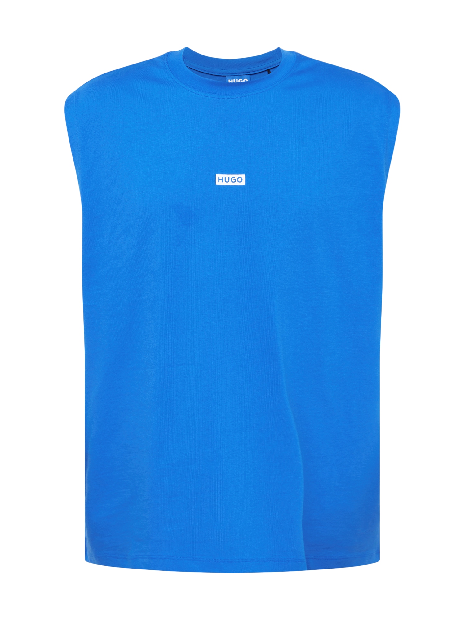 HUGO Marškinėliai 'Nancoso' sodri mėlyna („karališka“) / balta