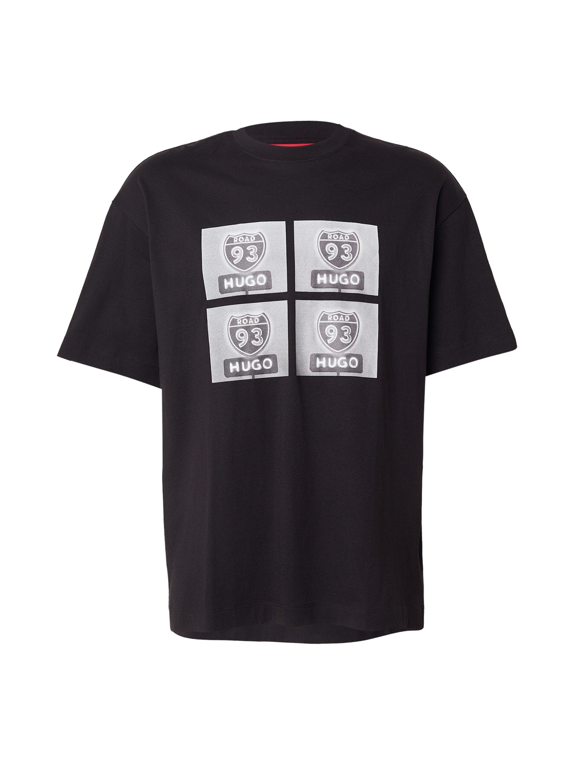 Hugo T-shirt 'Draxon' grå / antracit / svart herr