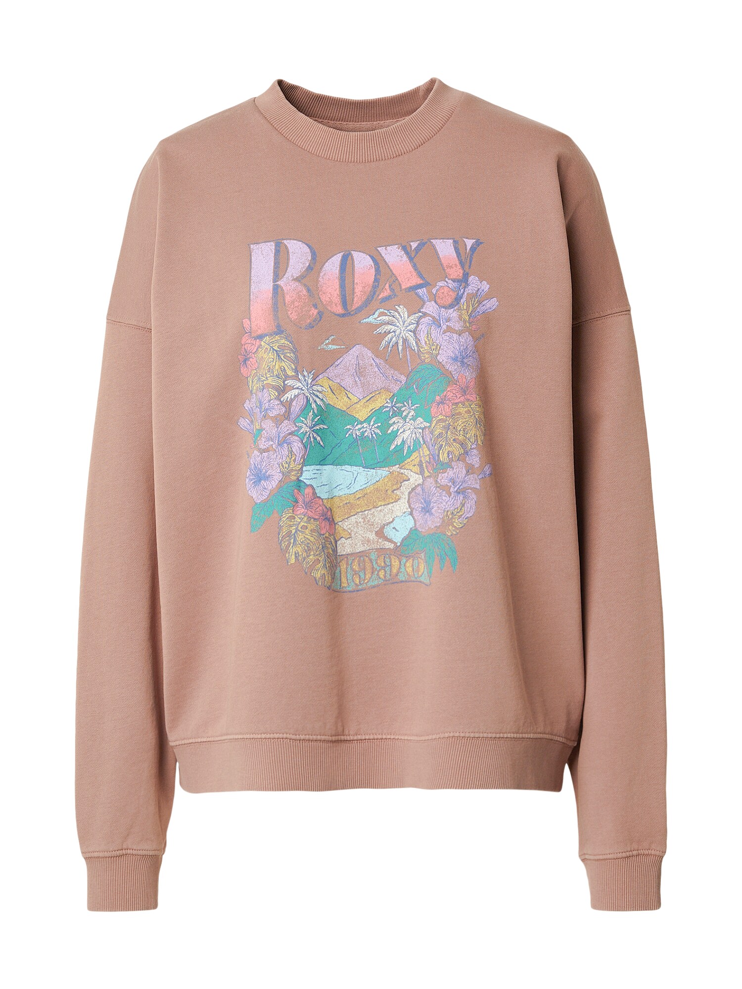 ROXY Bluză de molton LINEUP  maro mokka / galben închis / verde jad / mov liliachiu