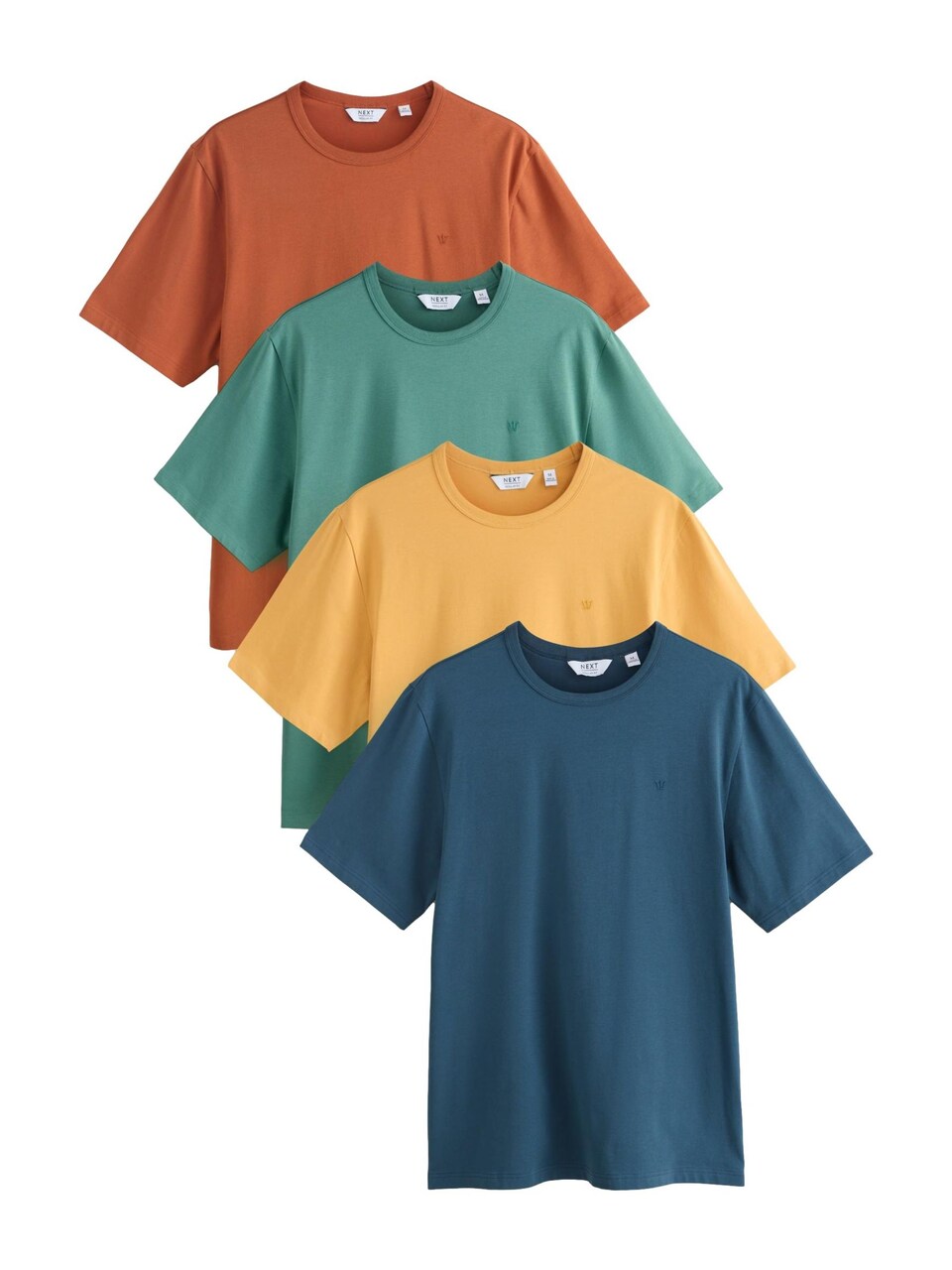 T-shirt 'Trident' mörkblå / curry / smaragd