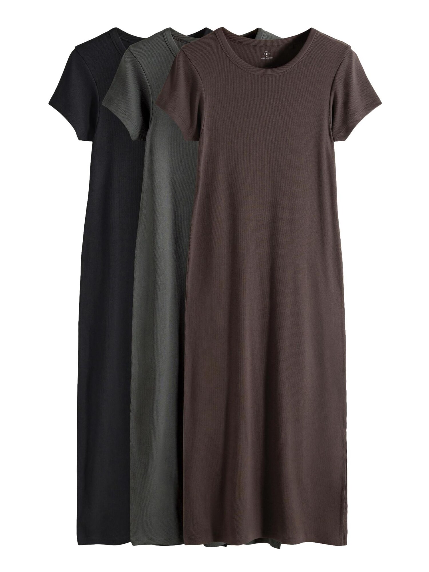 The Set Rochie  maro închis / gri închis / negru