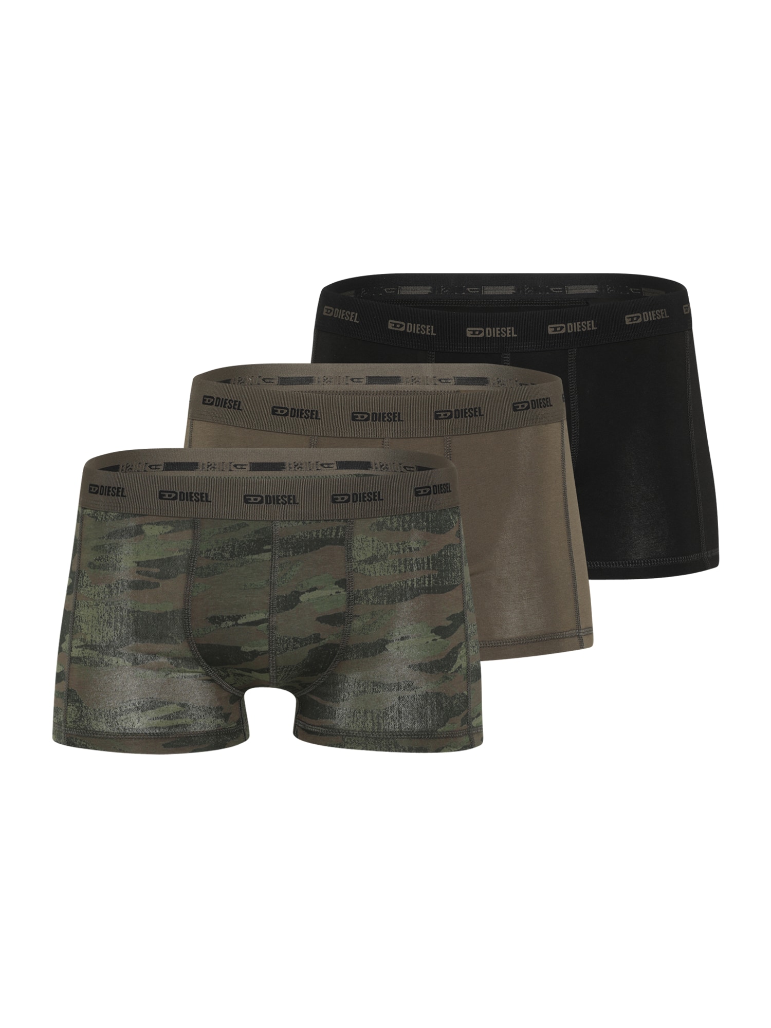 DIESEL Boxeri DAMIEN  oliv / verde deschis / negru