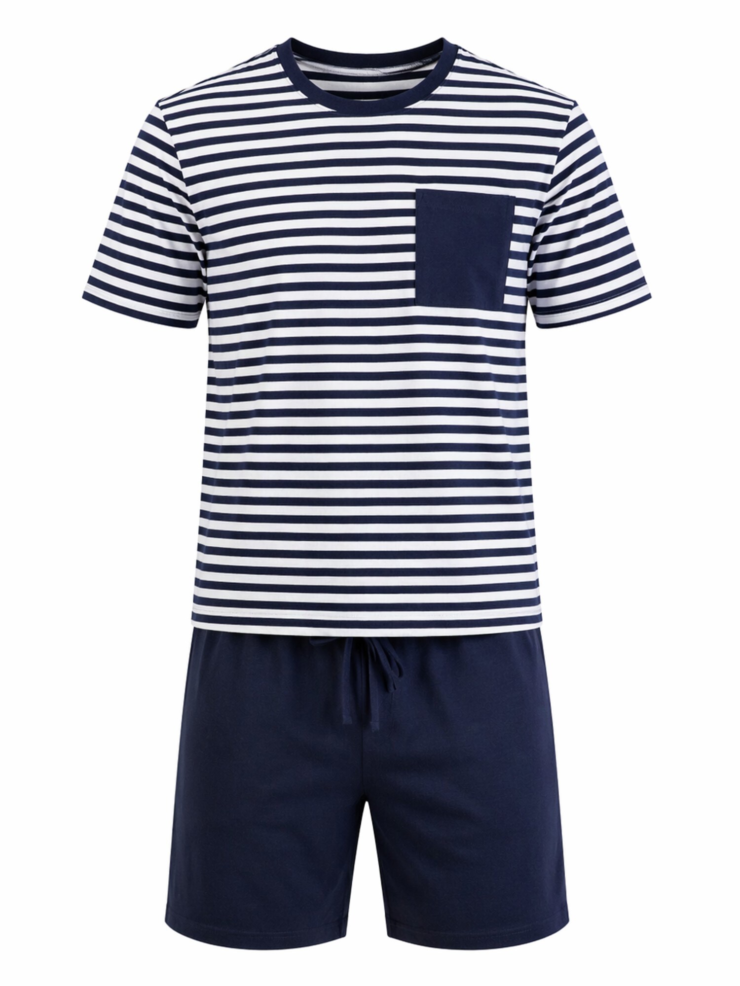 PANTONECLO Pijama corto 'Pantoneclo Men’s Nightwear Set' negro / blanco