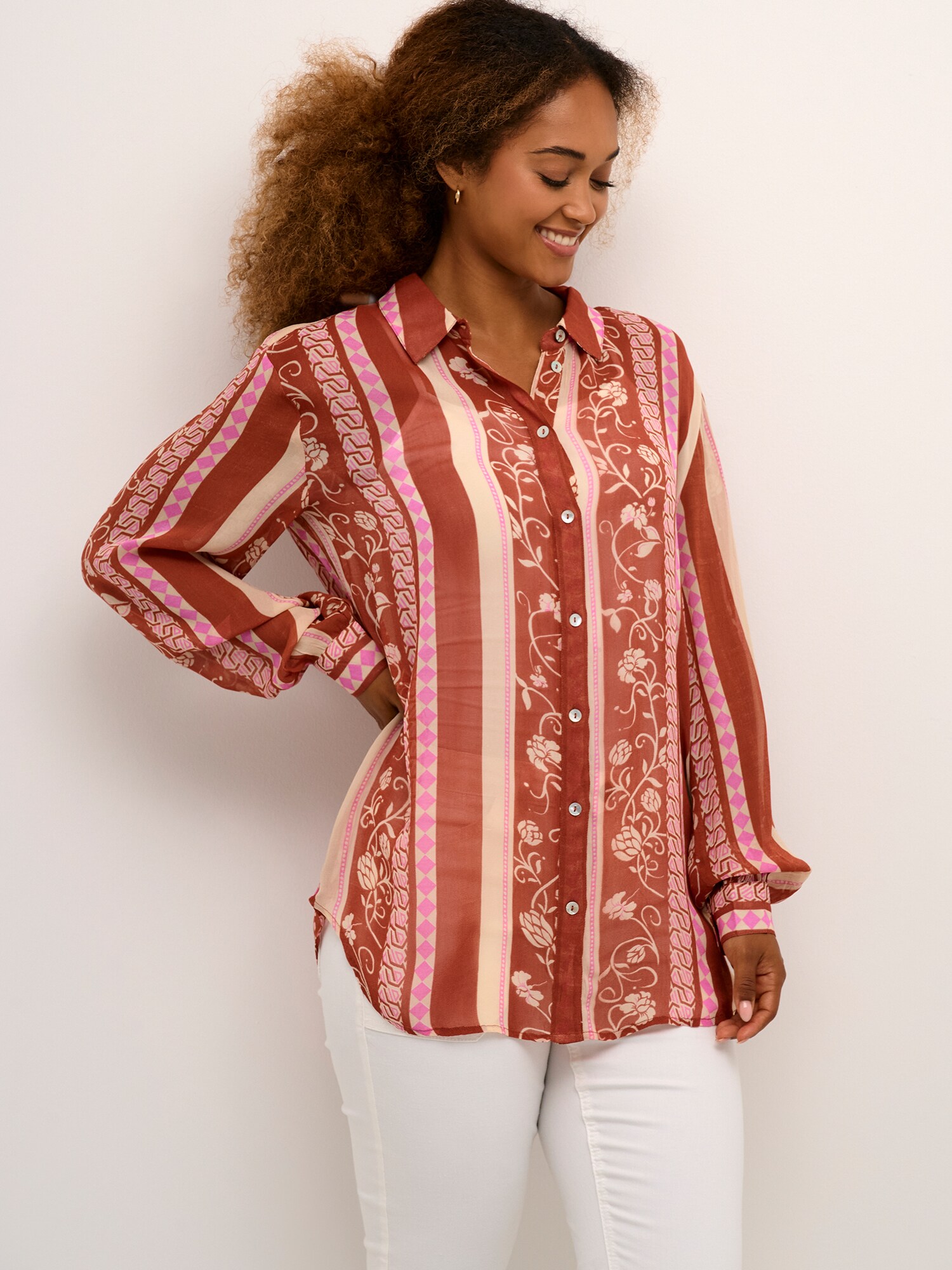 Thumbnail - Cream Bluse Linea