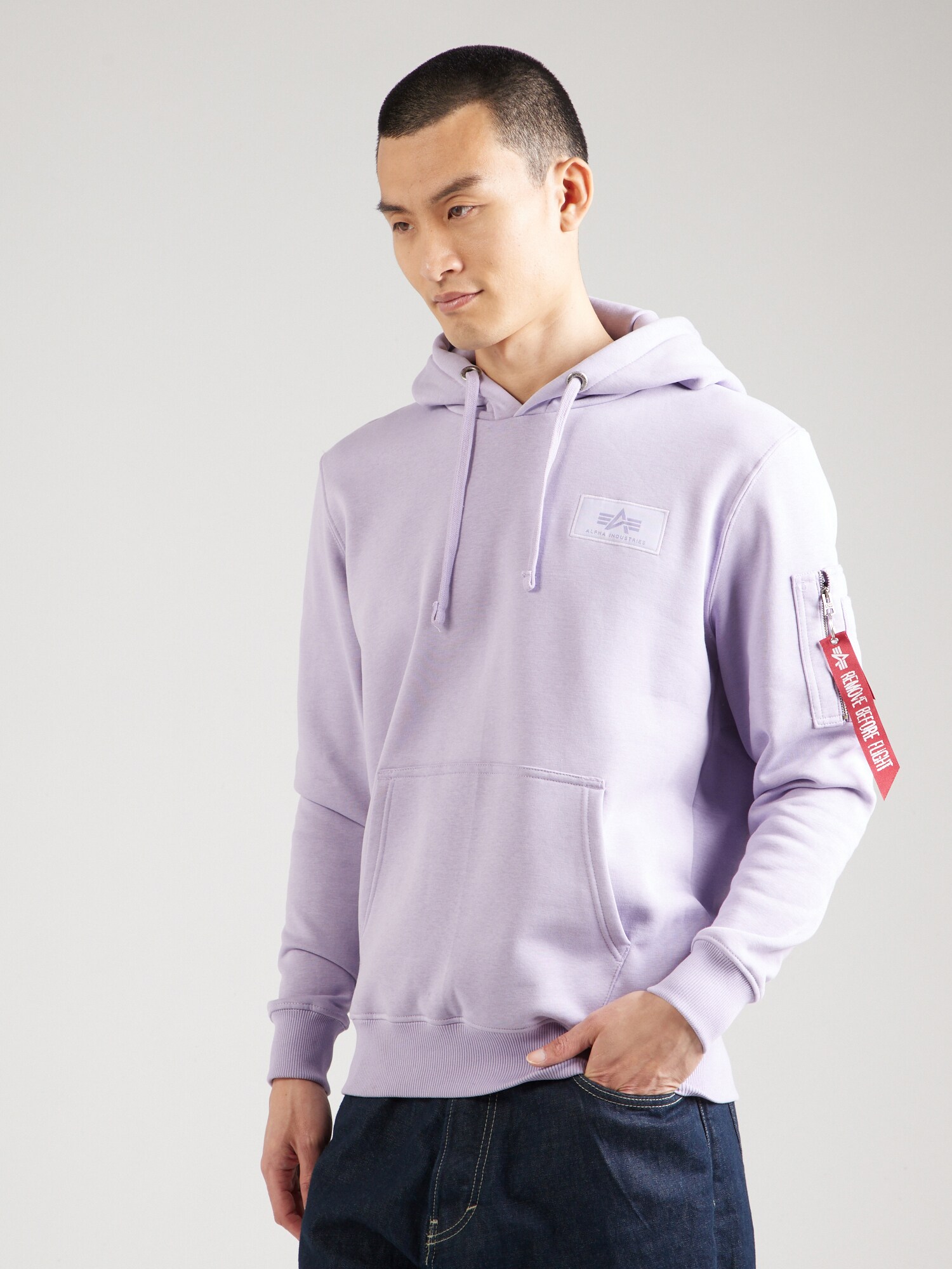 ALPHA INDUSTRIES Tréning póló  orgona / fehér termék 2. képe