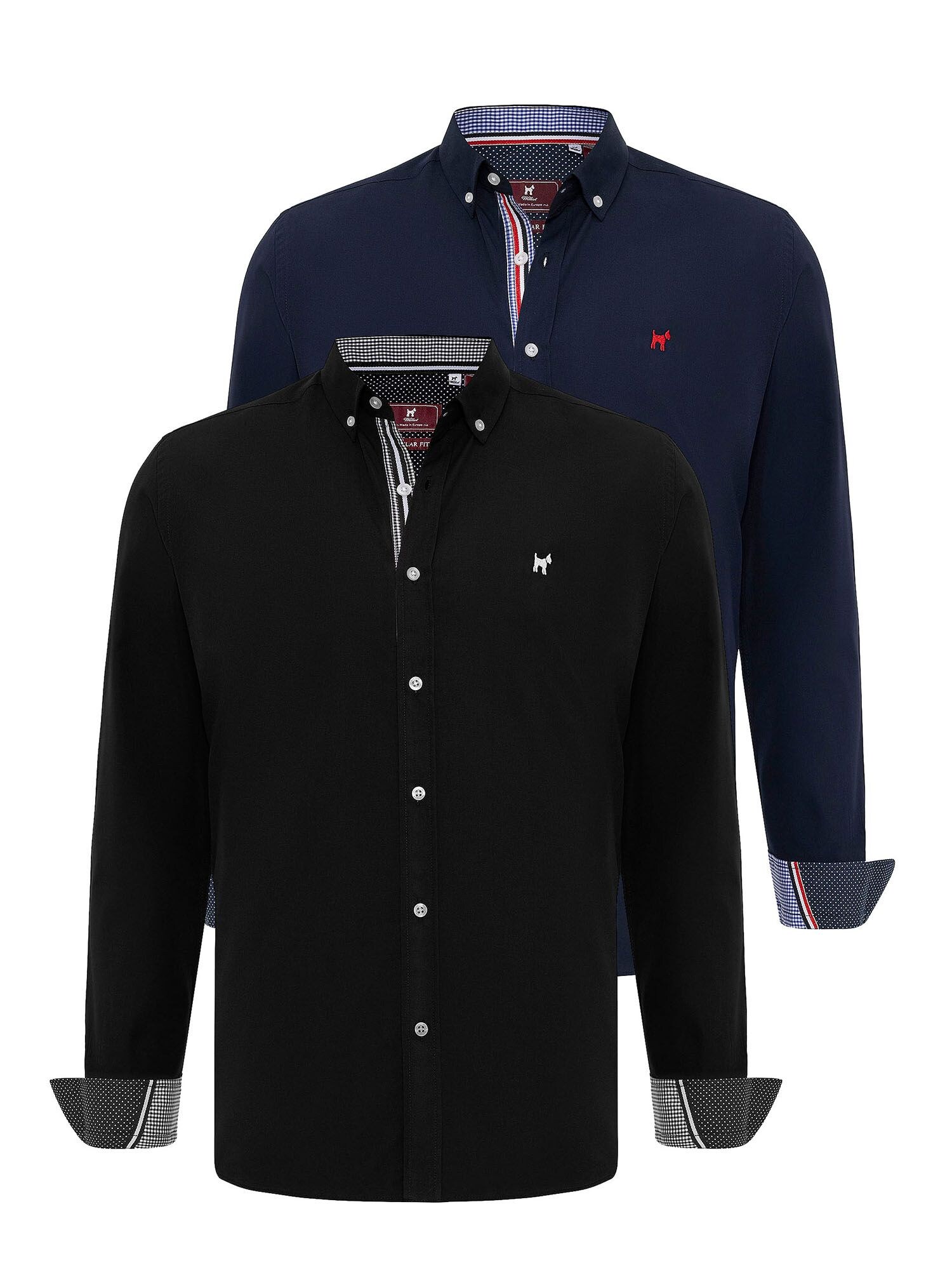 Williot Cămașă Belicia  bleumarin / negru
