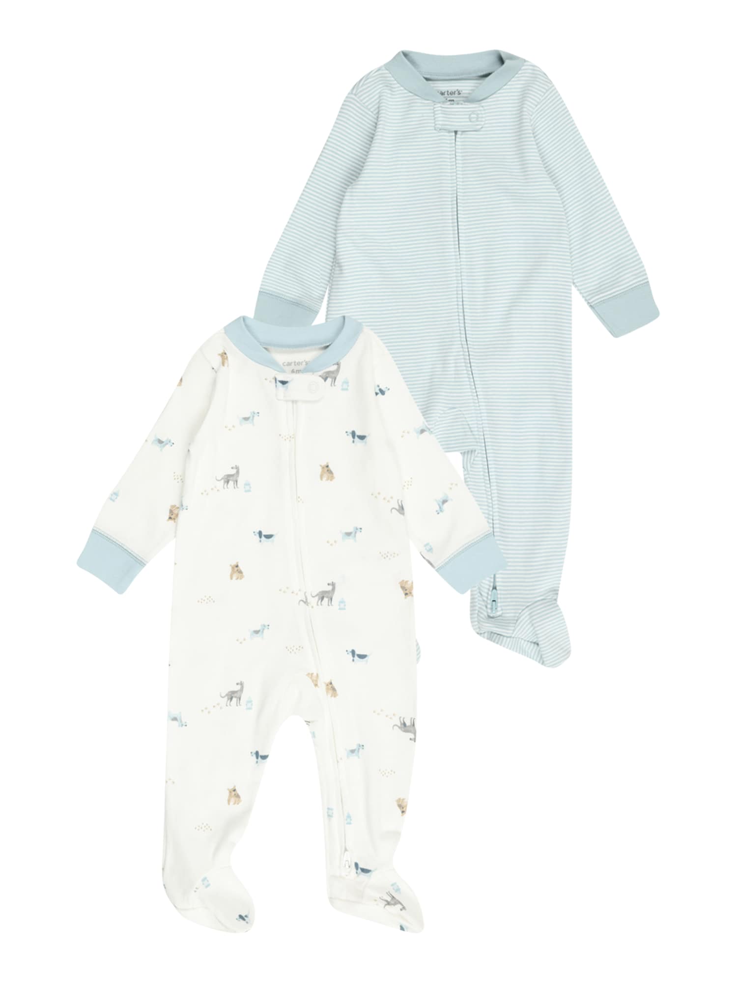 Carter's Pijamale  maro cămilă / albastru deschis / alb