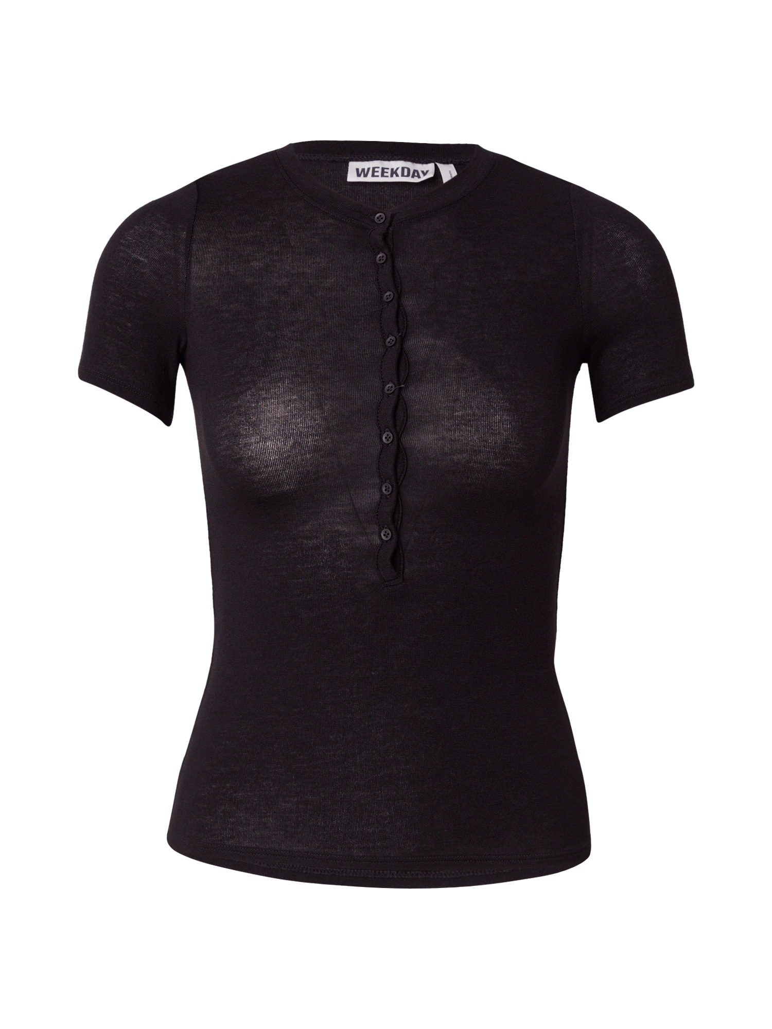 WEEKDAY Tricou Henny negru