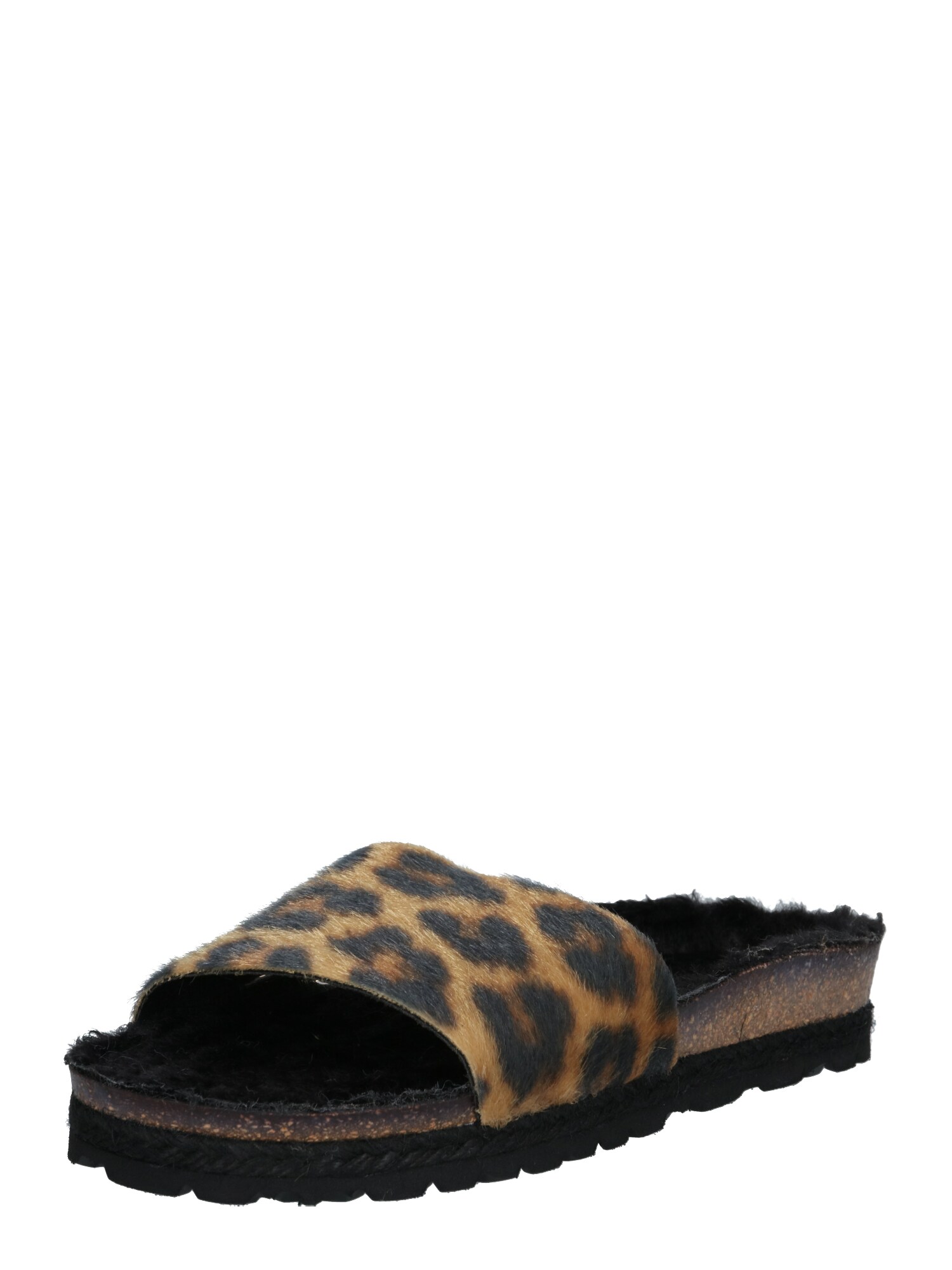 espadrij l´originale Šlepetės 'PLAGETTE LEOPARD'  juoda / ruda