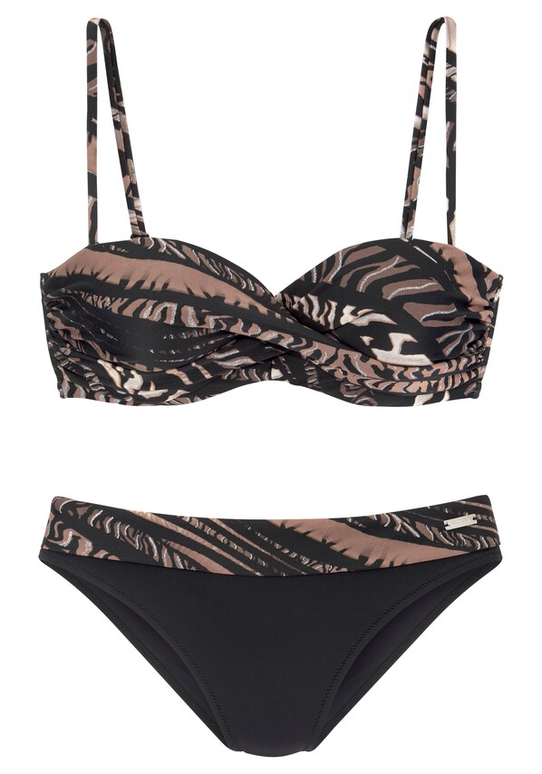 LASCANA, Bikini, barna & fekete, 1 kép a 4 közül