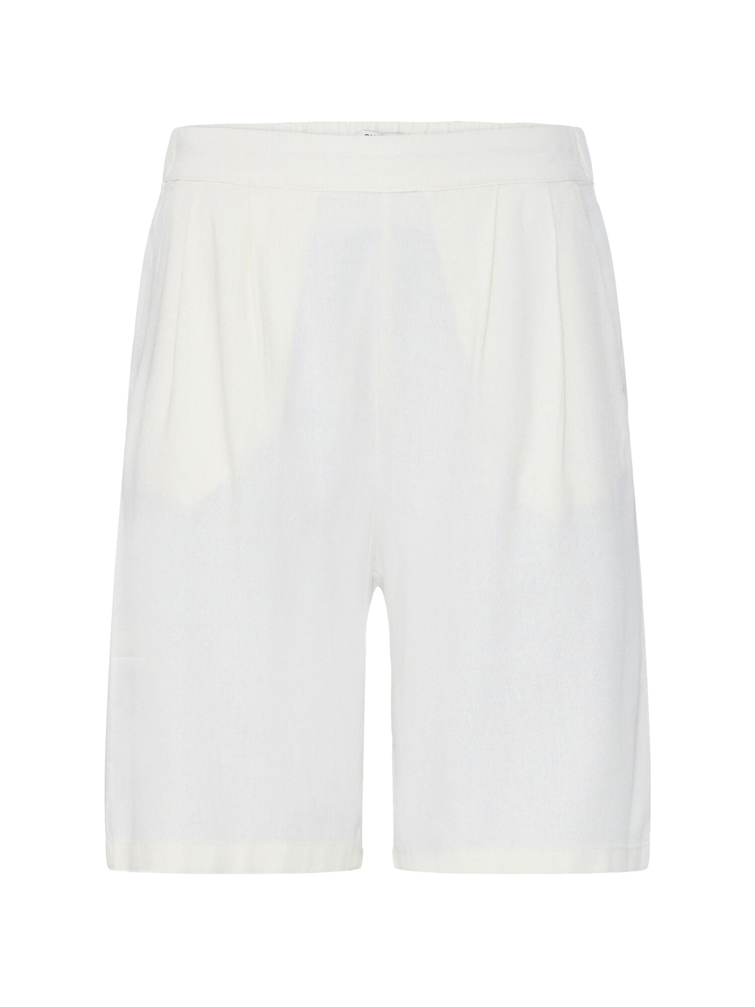 Oxmo Pantalón ' OXNInna Linen Mix Bermuda ' crema / blanco