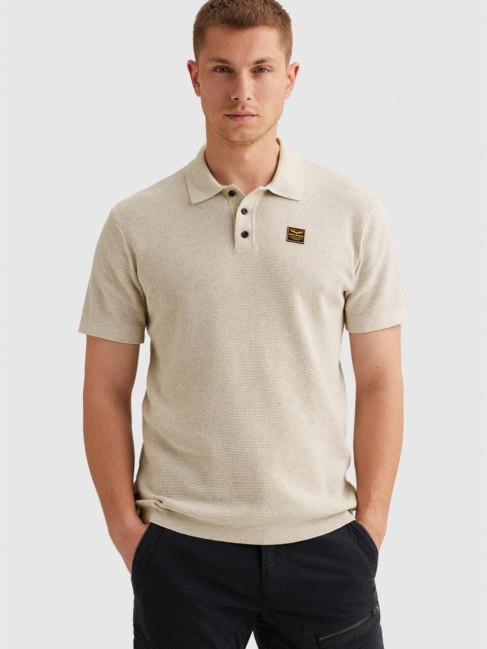 T-shirt 'Polo shirt with waffle texture'