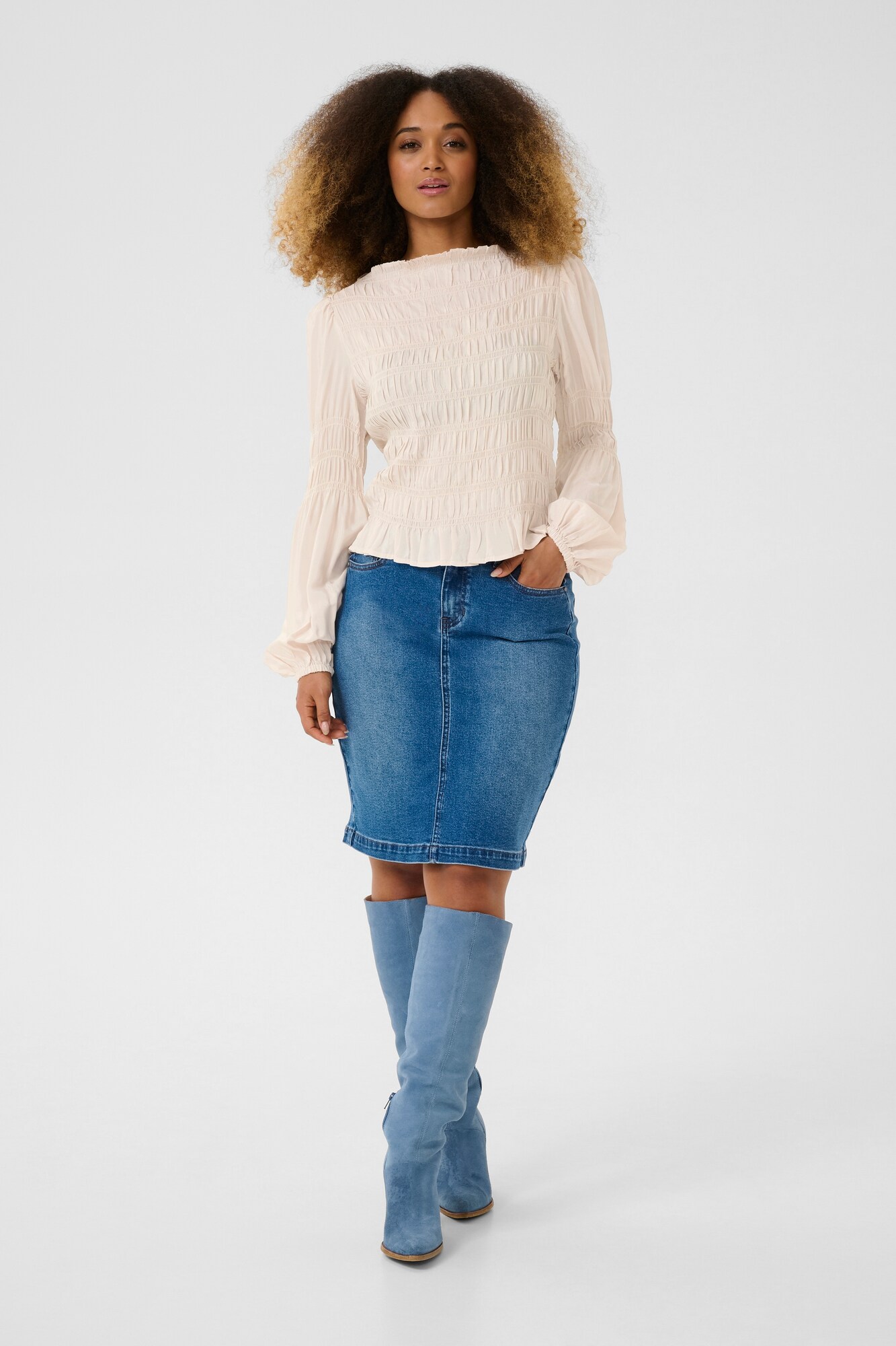 Thumbnail - Cream Bluse Henva