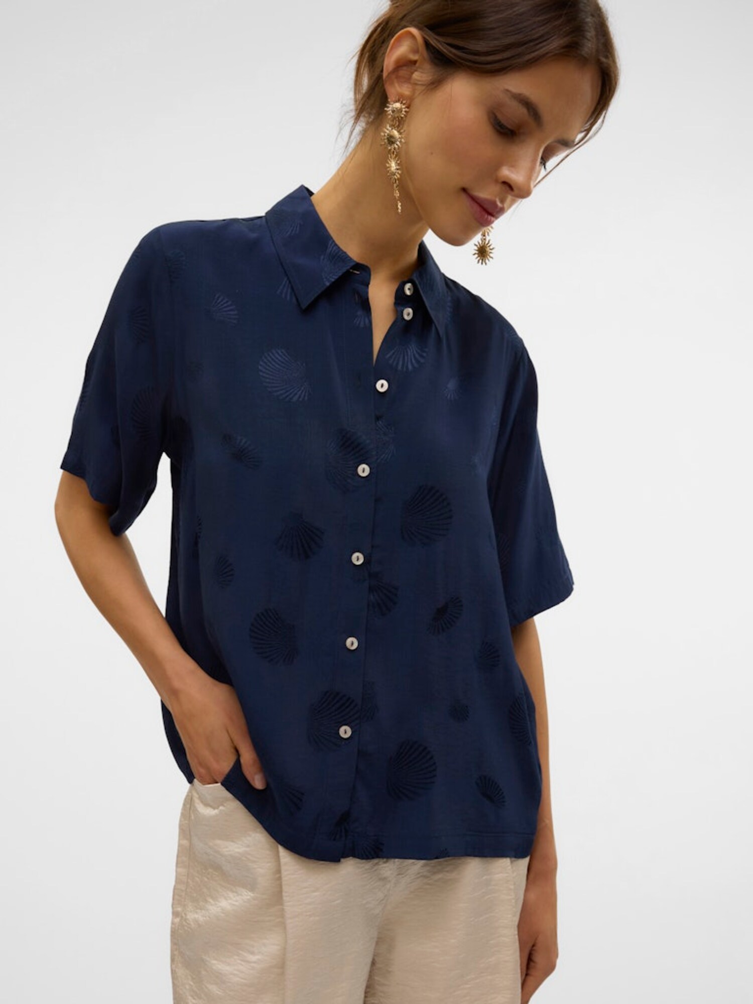 VERO MODA Blúz  tengerészkék termék 2. képe