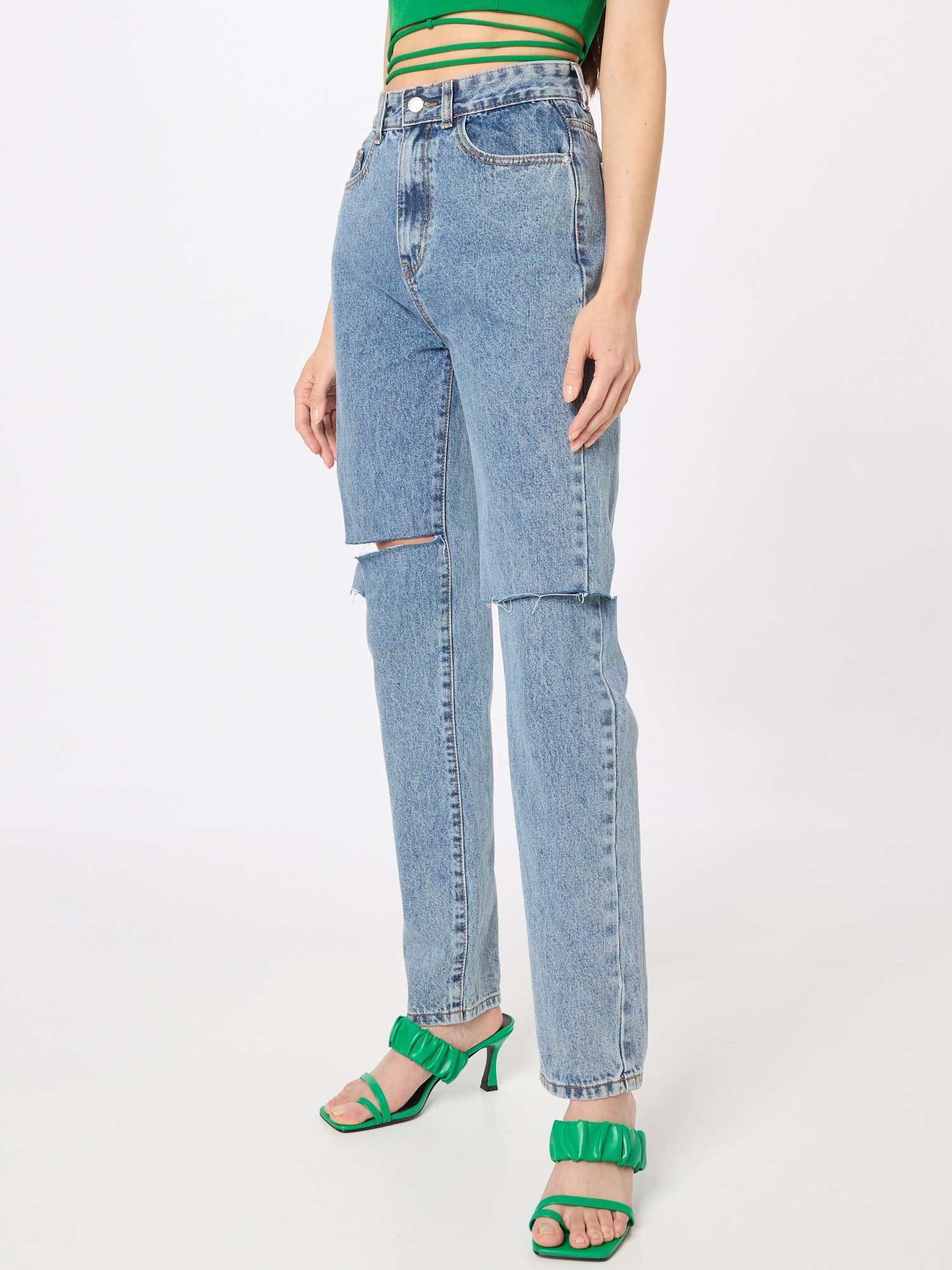 Nasty Gal Farmer 'Distressed'  kék farmer termék 2. képe