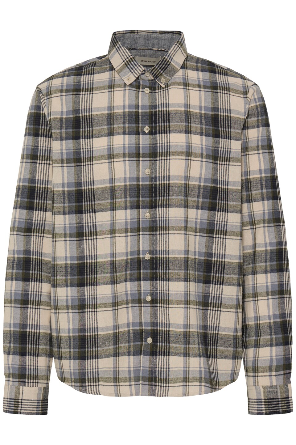 Skjorta beige / marinblå