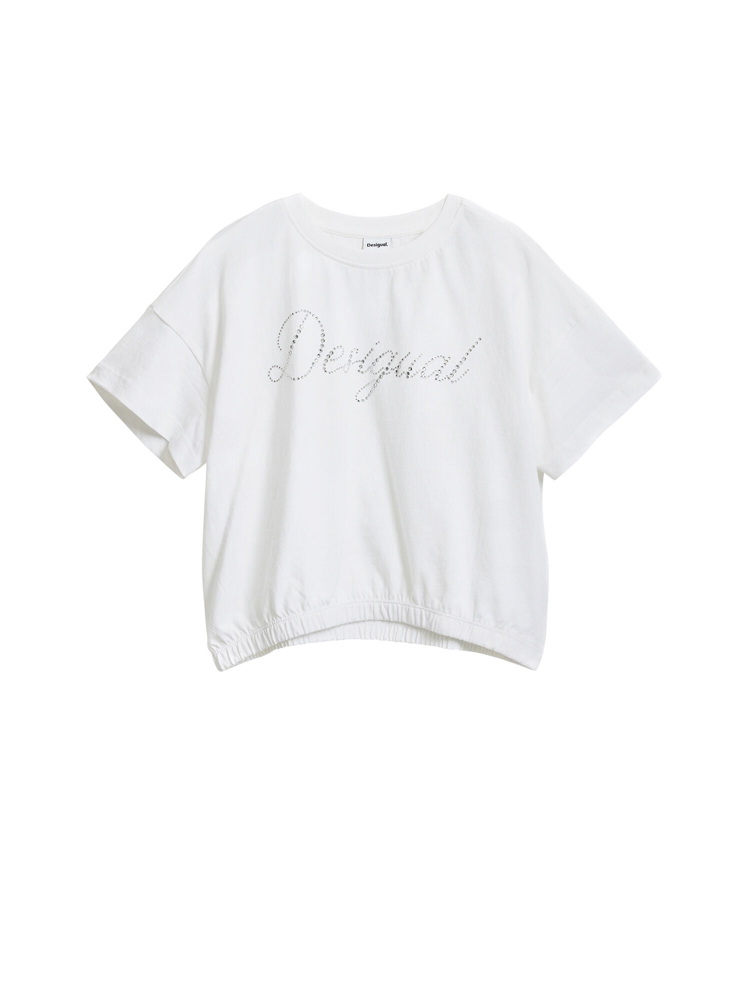 Desigual Tricou  argintiu / alb