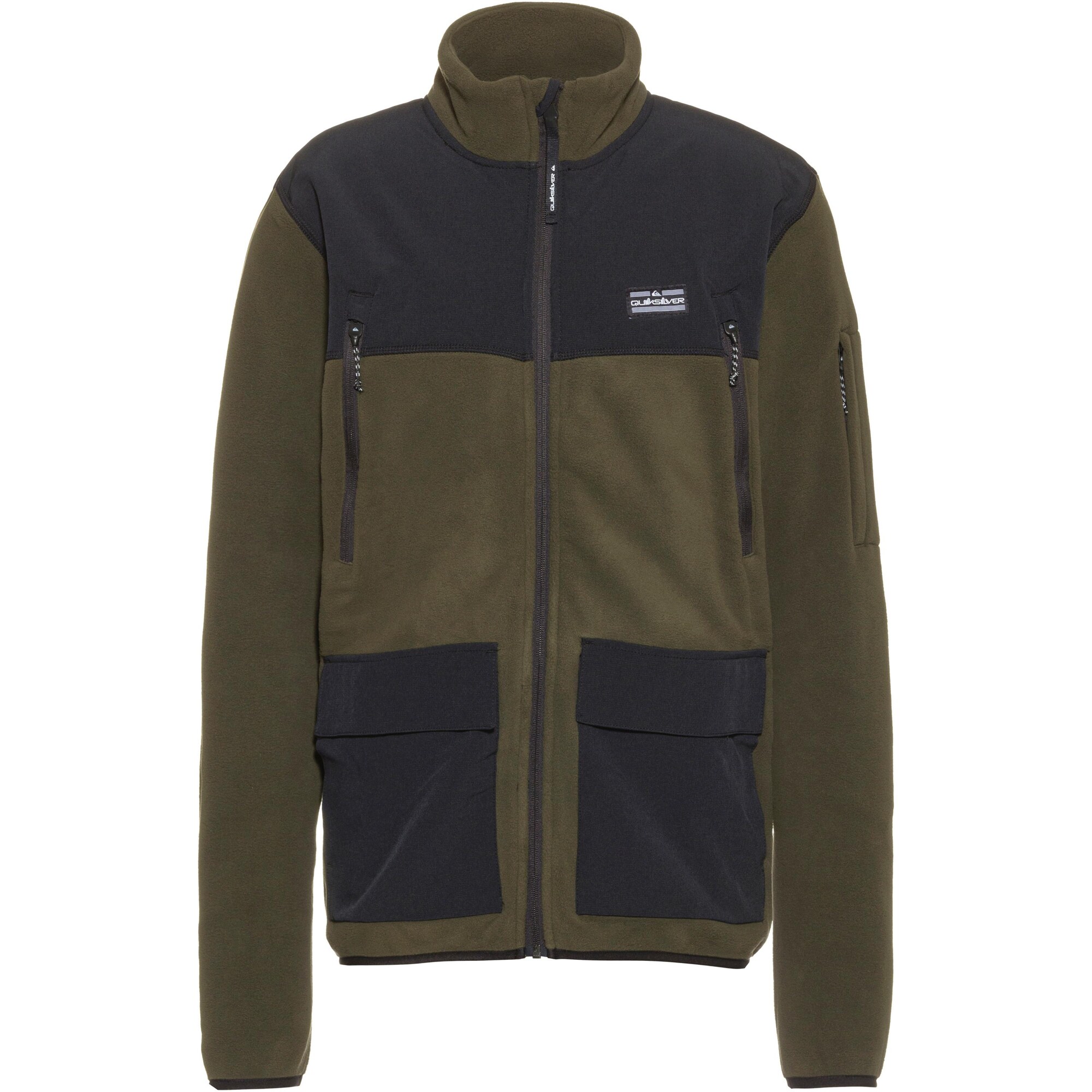 QUIKSILVER Flisinis džemperis  grafito / rusvai žalia