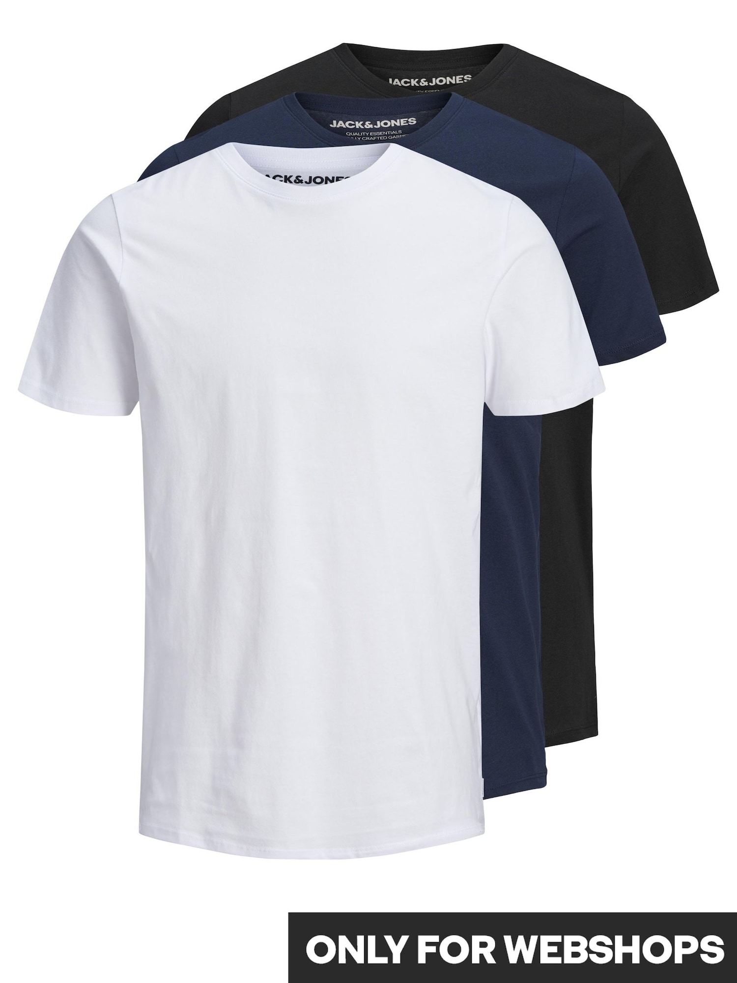 JACK & JONES Tricou  albastru noapte / negru / alb