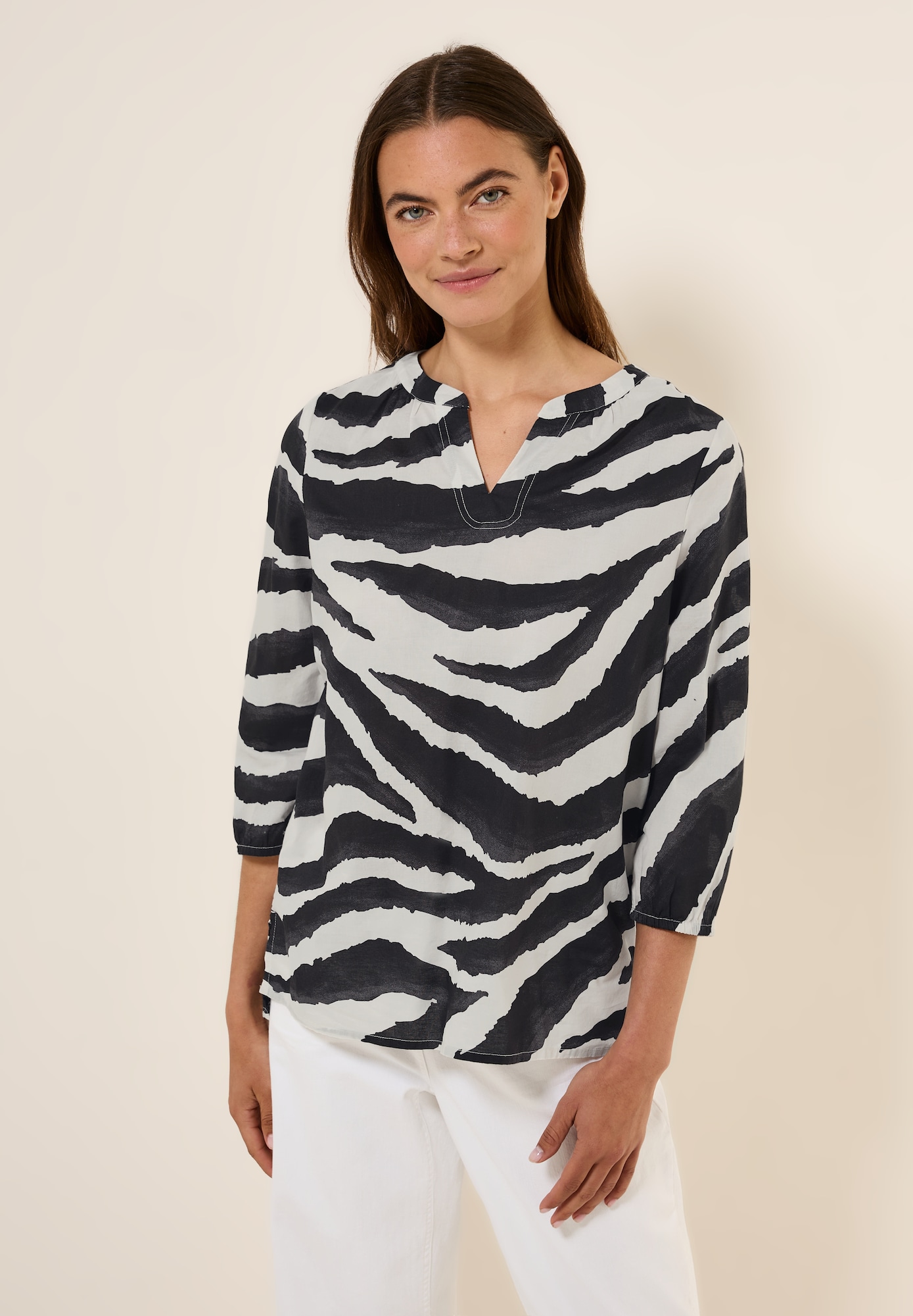 Thumbnail - CECIL Zebra Print Baumwollbluse