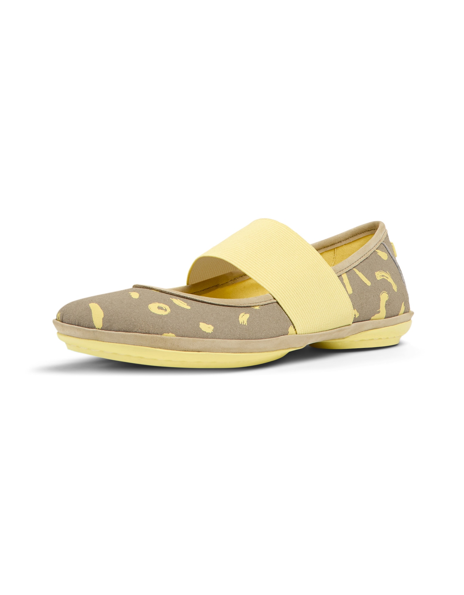 Camper CAMPER Riemchenballerina 'Right Nina' beige / pastellgelb / taupe