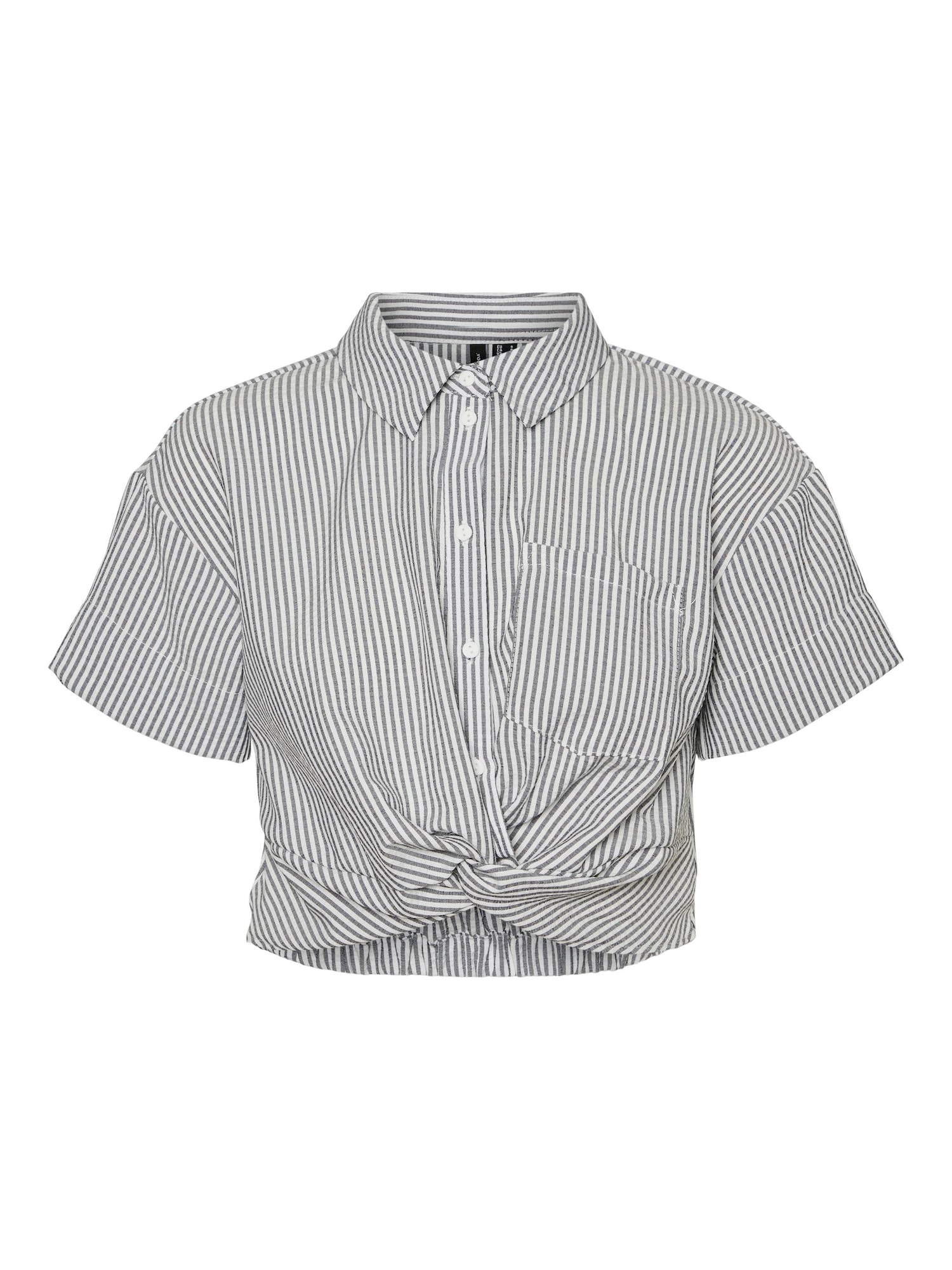Vero Moda VERO MODA Bluse 'Oca' taubenblau / weiß