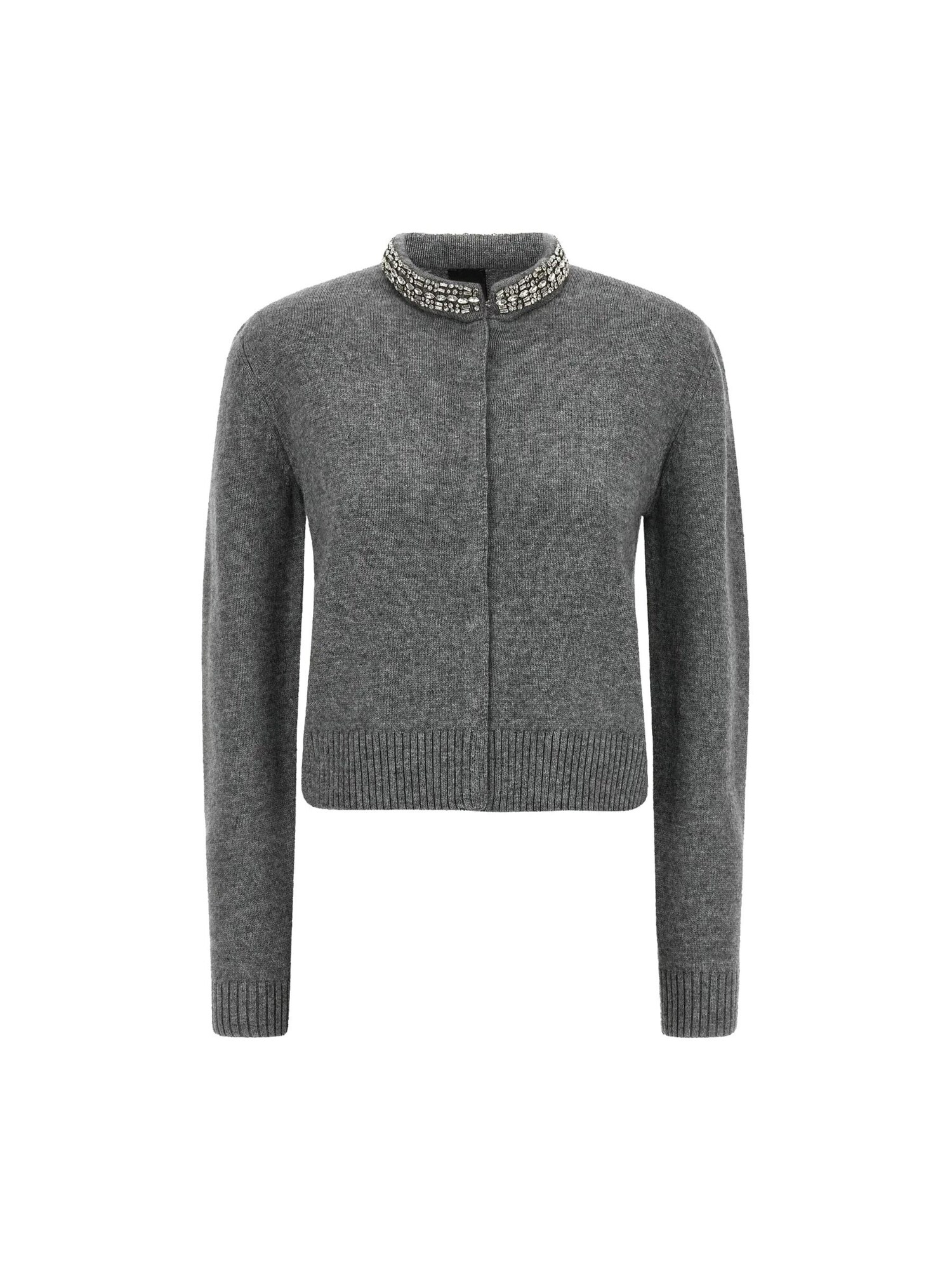 PINKO Jersey 'PINKO COLONIA CARDIGAN BLEND WOOL EMBRO Maglieria' gris