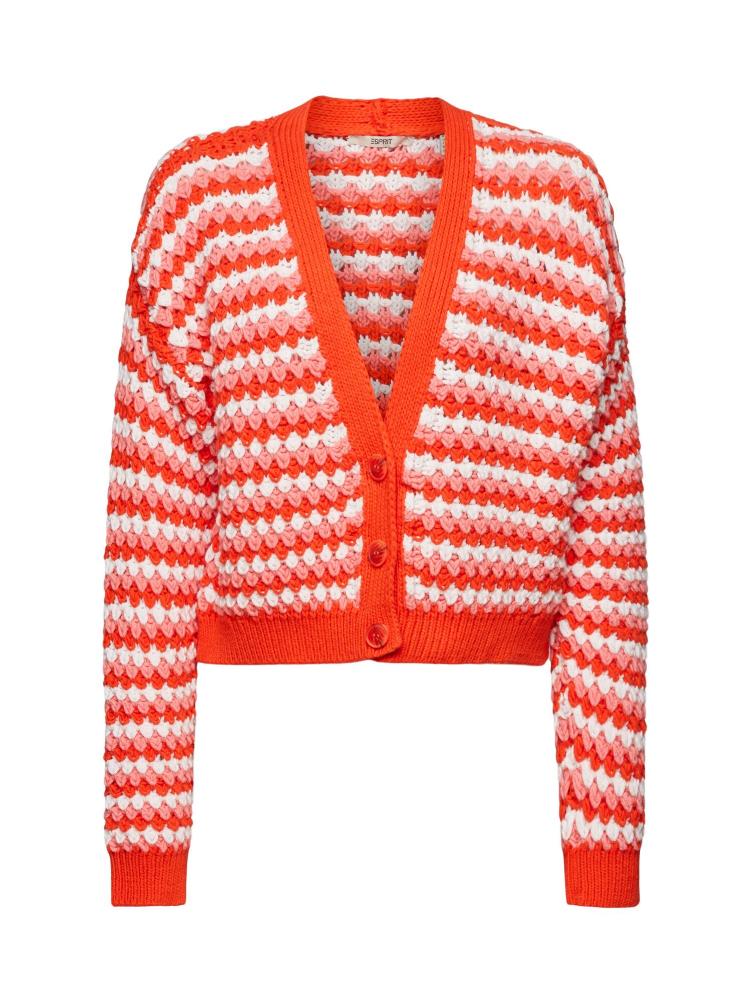 Esprit ESPRIT Sweatjacke orange / pink / weiß