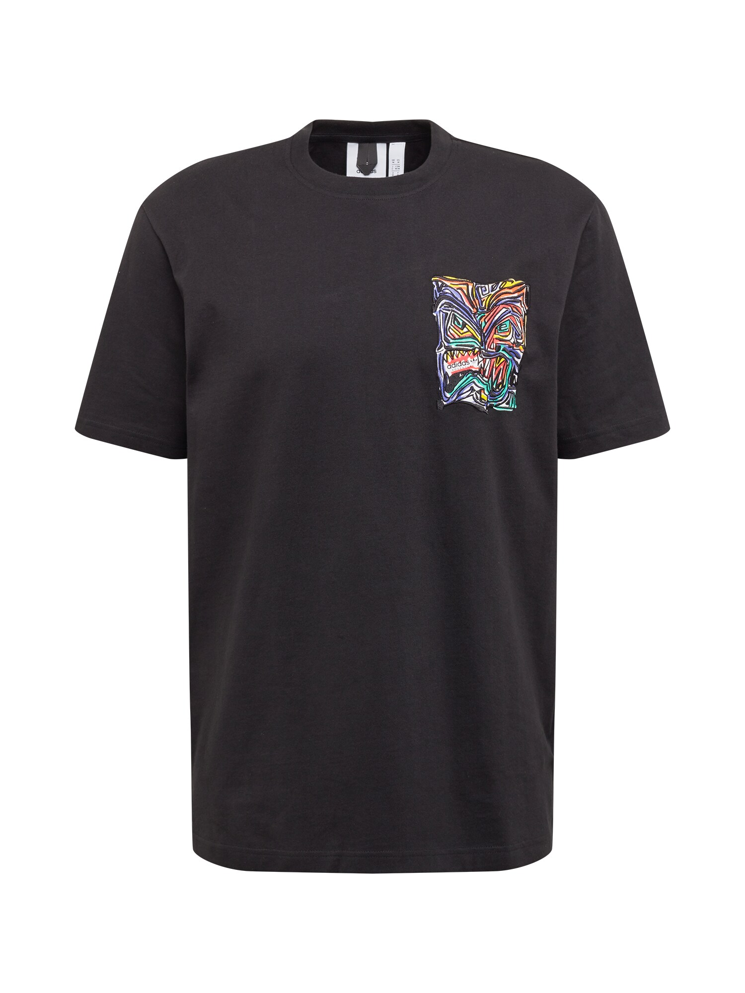 ADIDAS ORIGINALS Marškinėliai 'MUNCHMAN'  juoda / mėlyna / geltona / šviesiai raudona / žalia