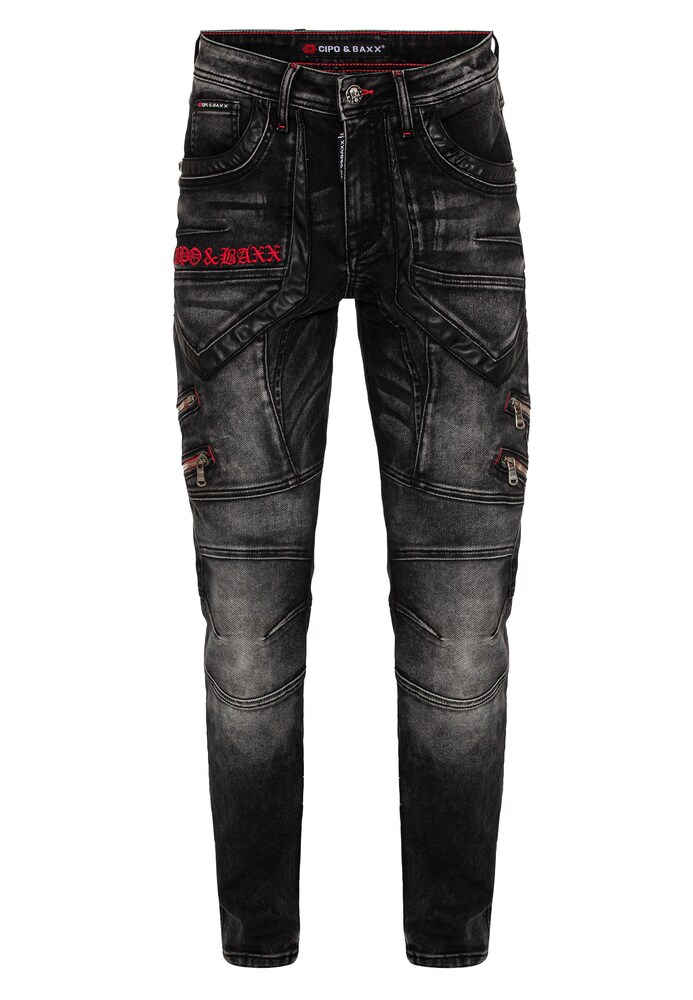 CIPO & BAXX Jeans Herren Größe 40 schwarz