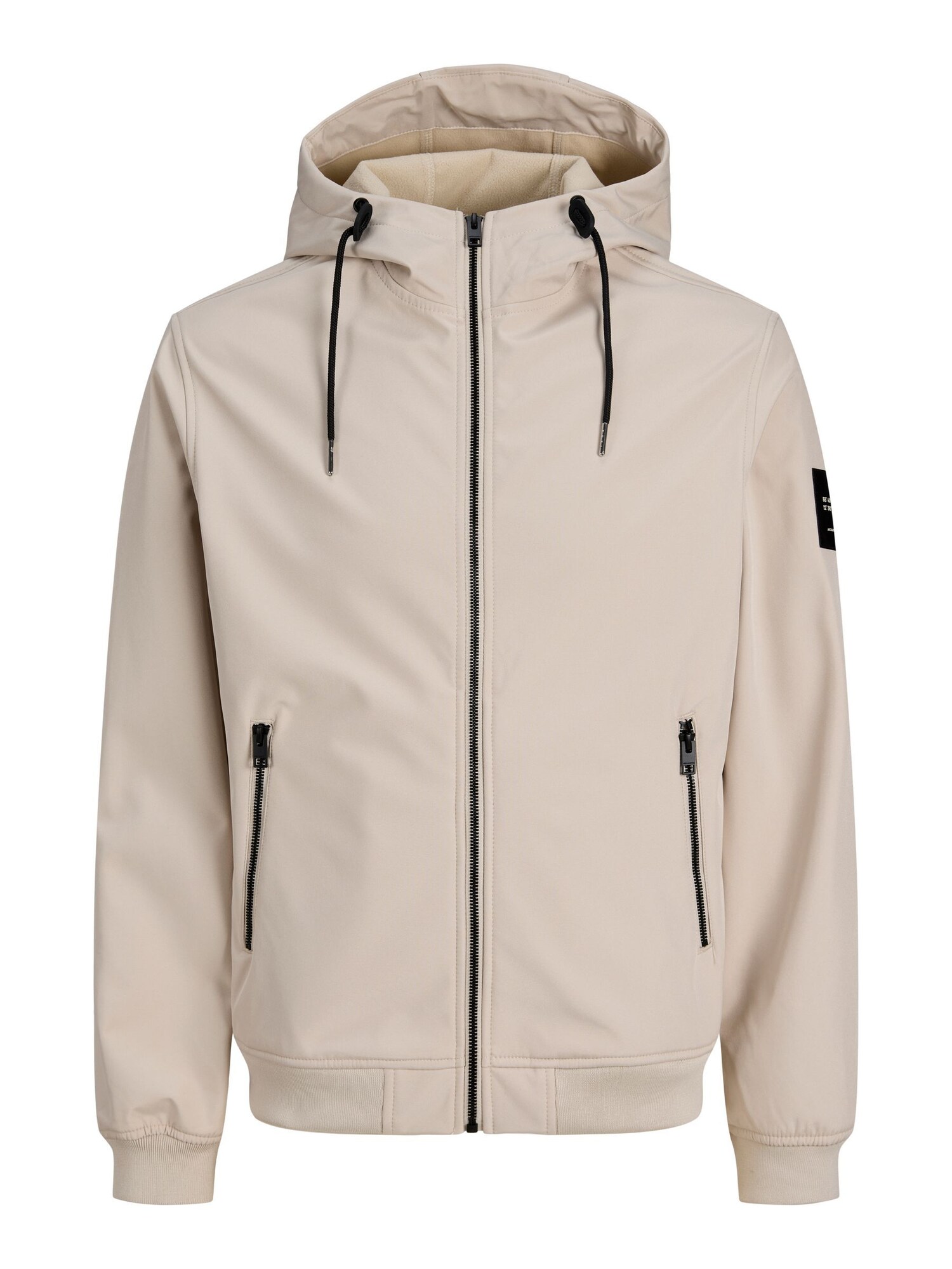 JACK & JONES Geacă de primăvară-toamnă fildeş / negru